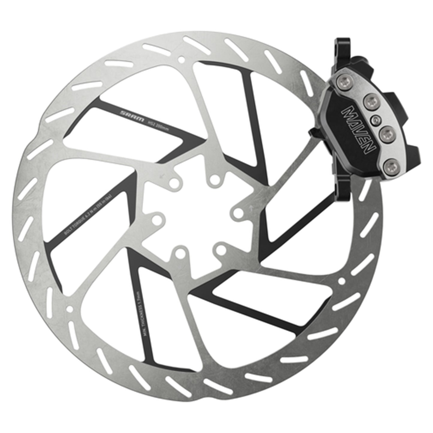 SRAM Maven Ultimate Disc Brake - Front - Right Lever - 950mm - Polished - Image 3