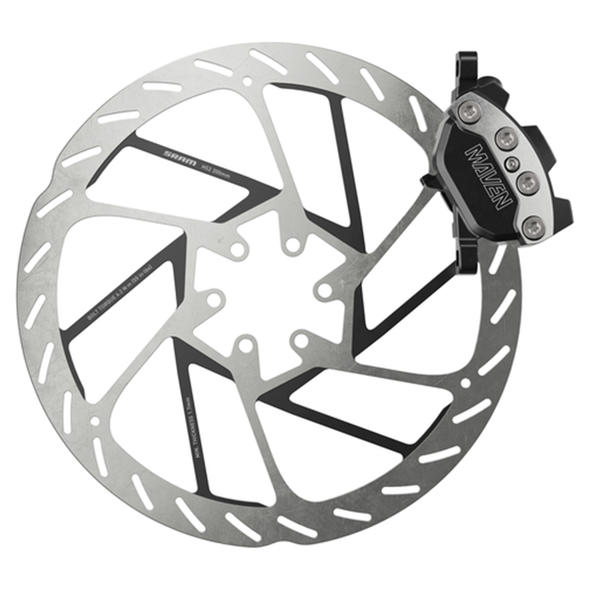 SRAM Maven Ultimate Disc Brake - Front - Right Lever - 950mm - Polished - Image 3