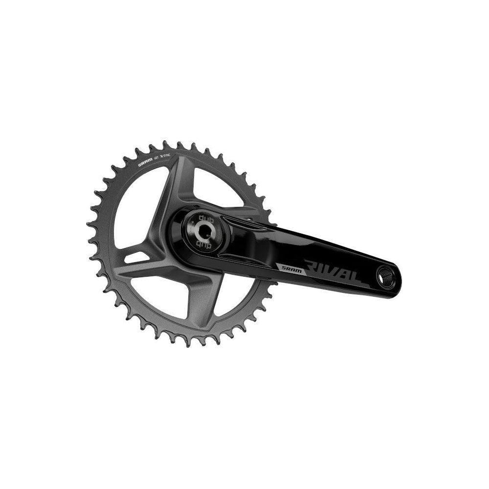 SRAM Rival 1x D1 DUB Wide Crankset - 68-73mm and BB86-92 - 28.99mm DUB - SRAM Direct Mount - 170mm - Black - 46T