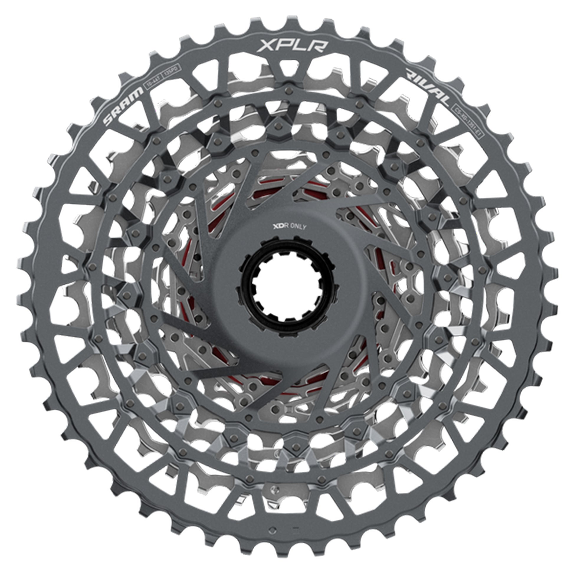 SRAM Rival AXS XG-1351 XPLR E1 13 Speed Cassette - 13 Speed - XDR Driver - 10-46T - Silver - Image 2