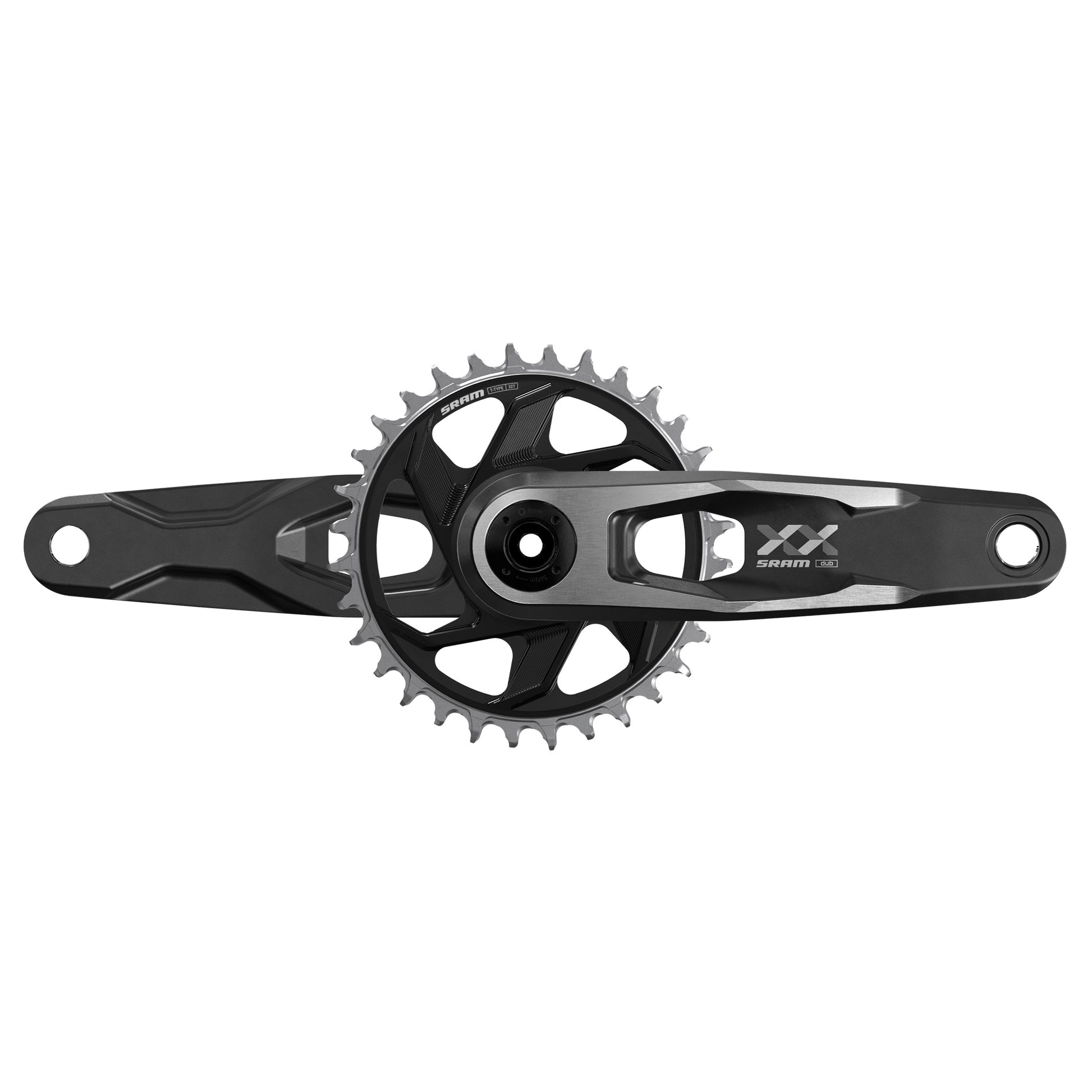 SRAM XX DH Transmission Crankset - 68-73mm and BB86-92 - 28.99mm DUB - SRAM Direct Mount - 165mm - Black - 34t T-Type - Image 1