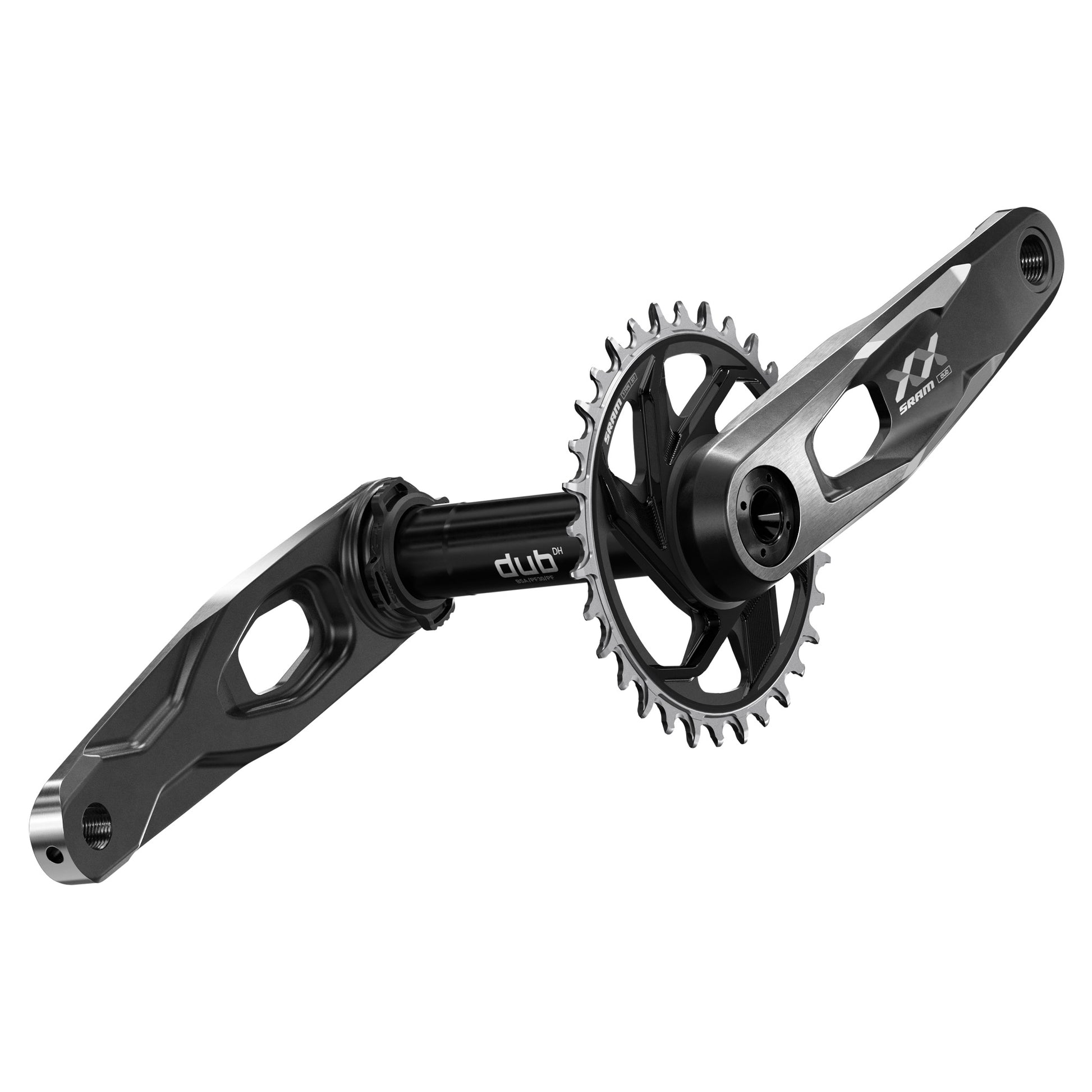 SRAM XX DH Transmission Crankset - 68-73mm and BB86-92 - 28.99mm DUB - SRAM Direct Mount - 165mm - Black - 34t T-Type - Image 2