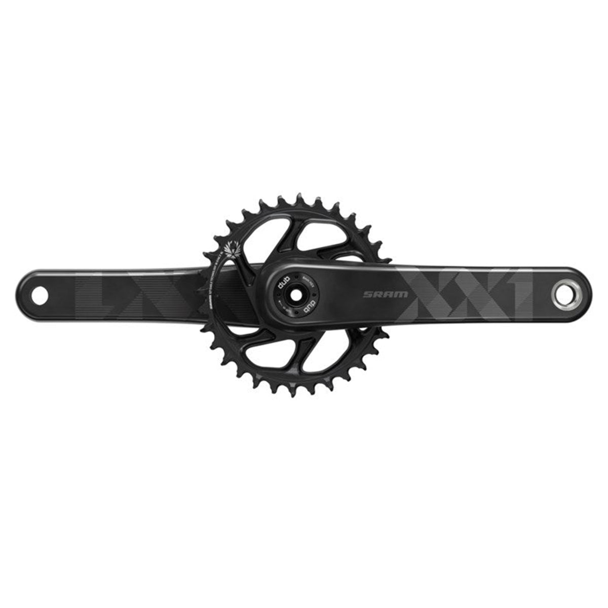 SRAM XX1 Eagle DUB SL Crankset - 68-73mm and BB86-92 - 28.99mm DUB - SRAM Direct Mount - 175mm - Black - 34T - Image 1