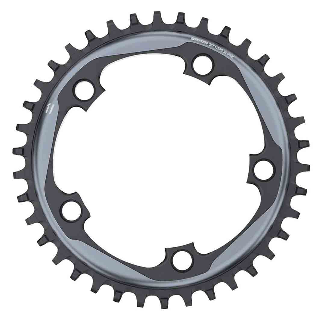 SRAM X-SYNC 11 Speed Chainring - Four Bolt - 110 BCD - for S350 Aeroguard - Round - 42T - 11 Speed - Black - Alloy - Image 1