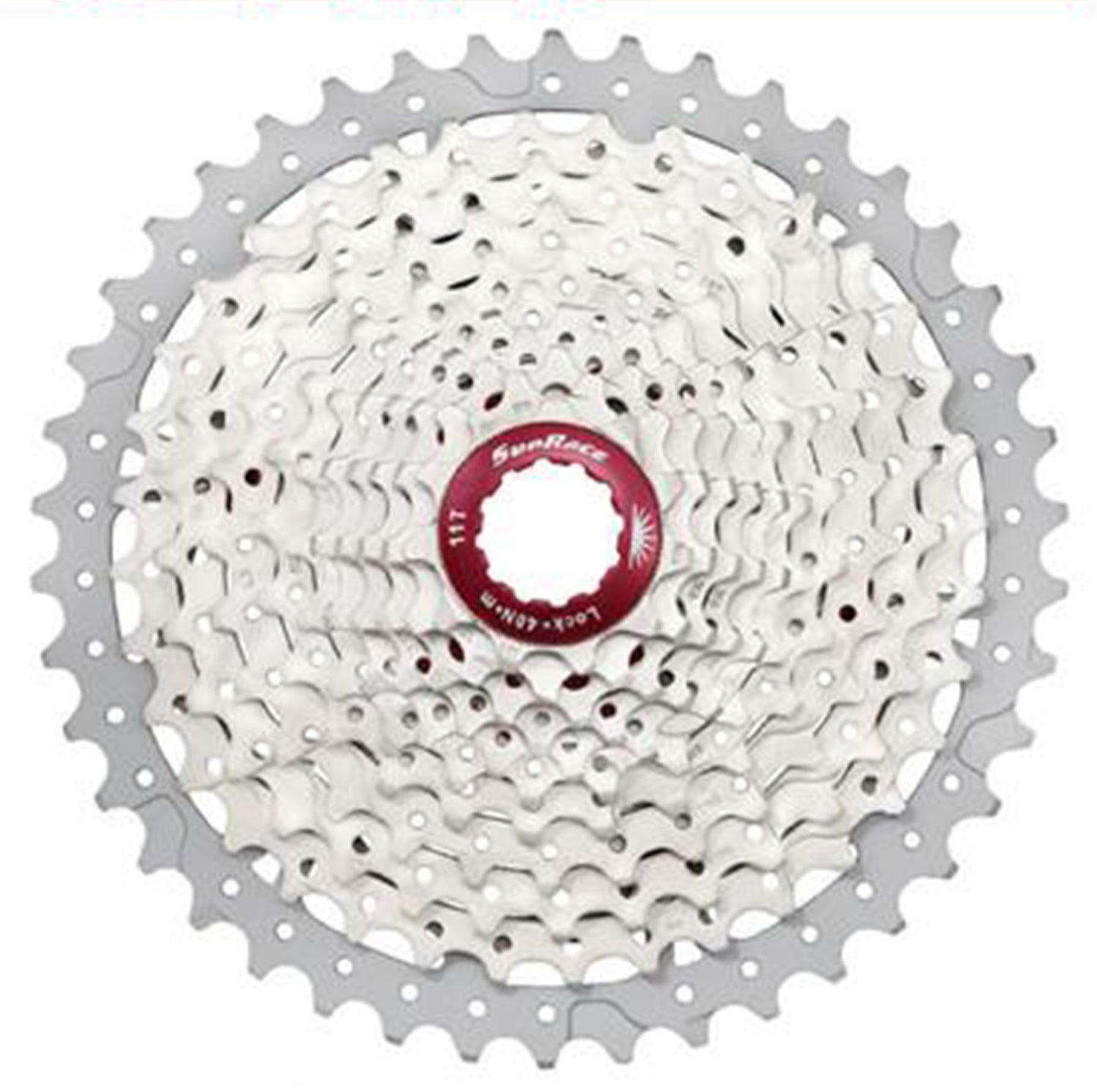 SunRace MX8 11 Speed Cassete - 11 Speed - Shimano HG Splined - 11-42T - Silver - Image 1