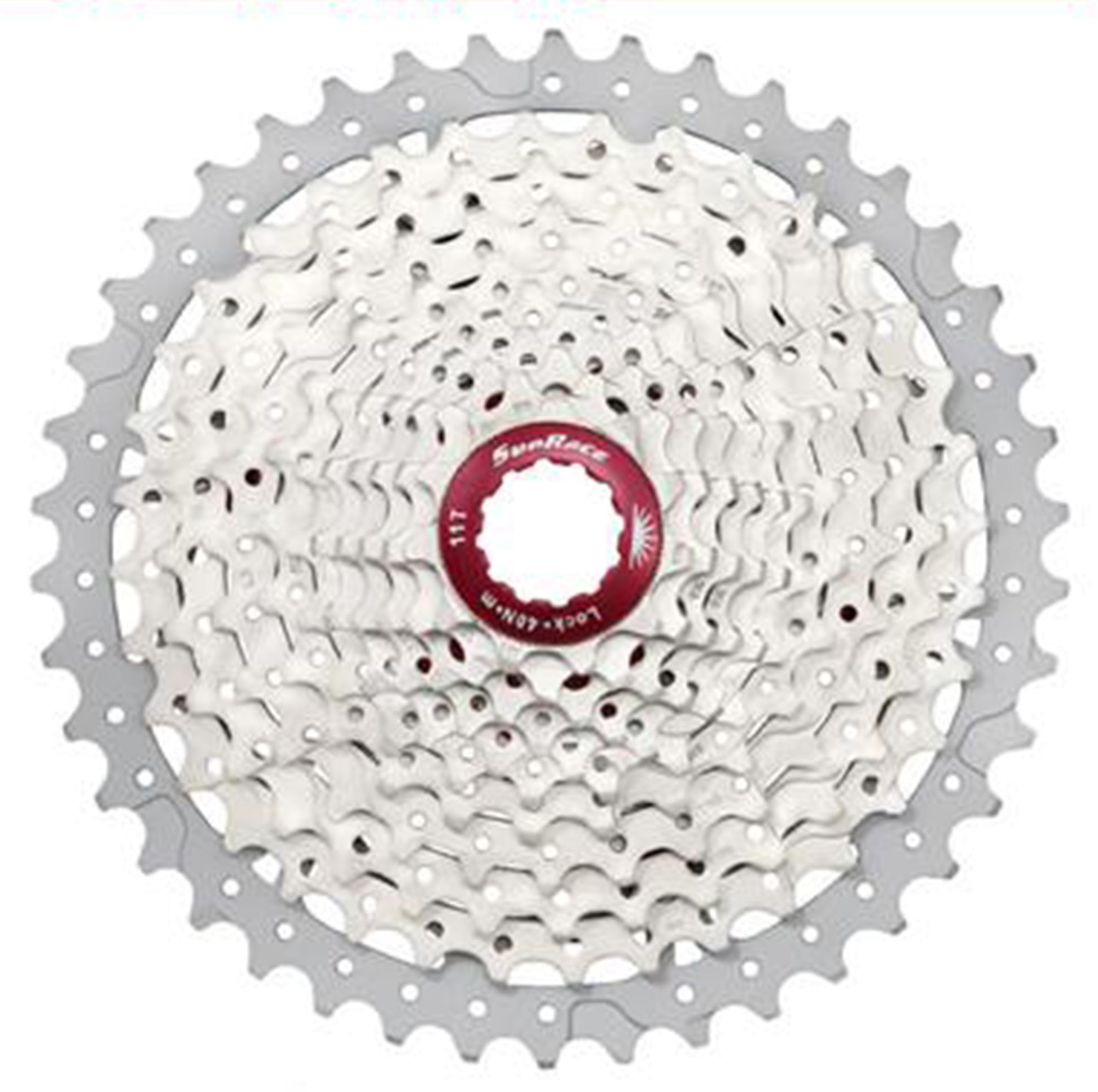 SunRace MX8 11 Speed Cassete - 11 Speed - Shimano HG Splined - 11-42T - Silver - Image 1