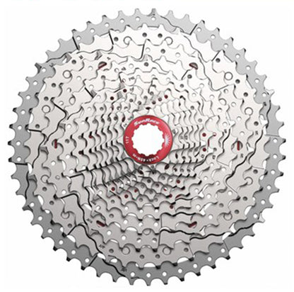 SunRace MZ901 12 Speed Cassete - 12 Speed - Shimano HG Splined - 11-51T - Silver/Red - Image 1