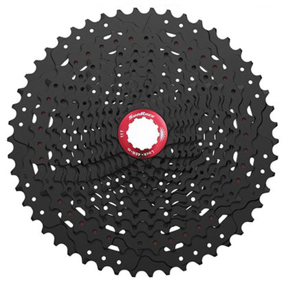 SunRace MZ903 12 Speed Cassette - 12 Speed - Shimano HG Splined - 11-51T - Black /Red - Image 1