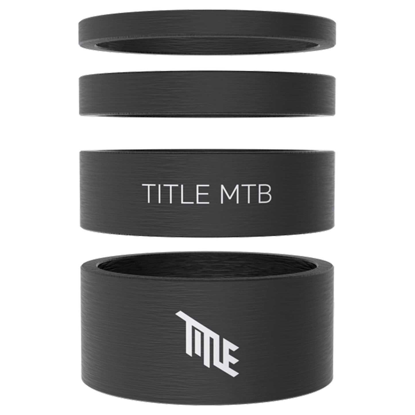 Title Carbon Headset Spacer Kit - Matte UD Carbon Finish - 3-5-10-15mm - Image 1