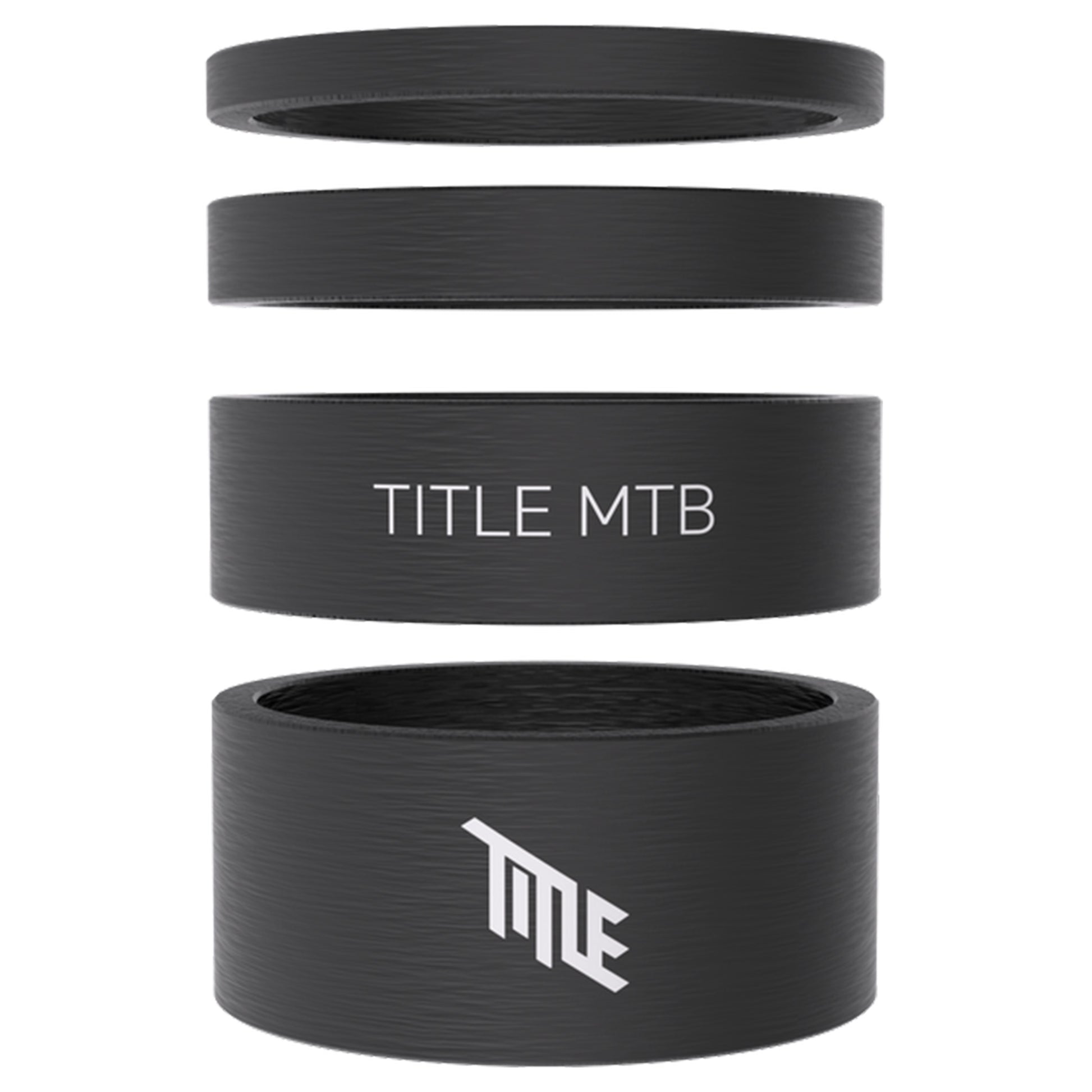 Title Carbon Headset Spacer Kit - Matte UD Carbon Finish - 3-5-10-15mm - Image 1