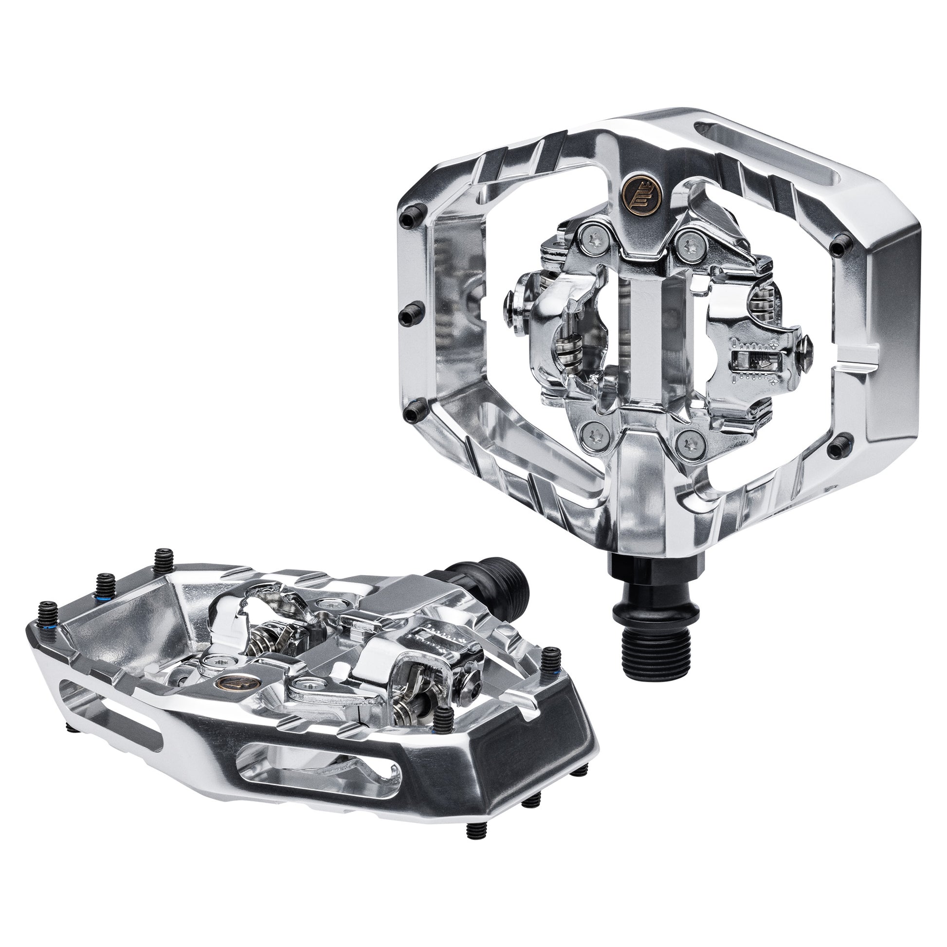 Title Connect Clipless Pedals - Chrome - Image 2