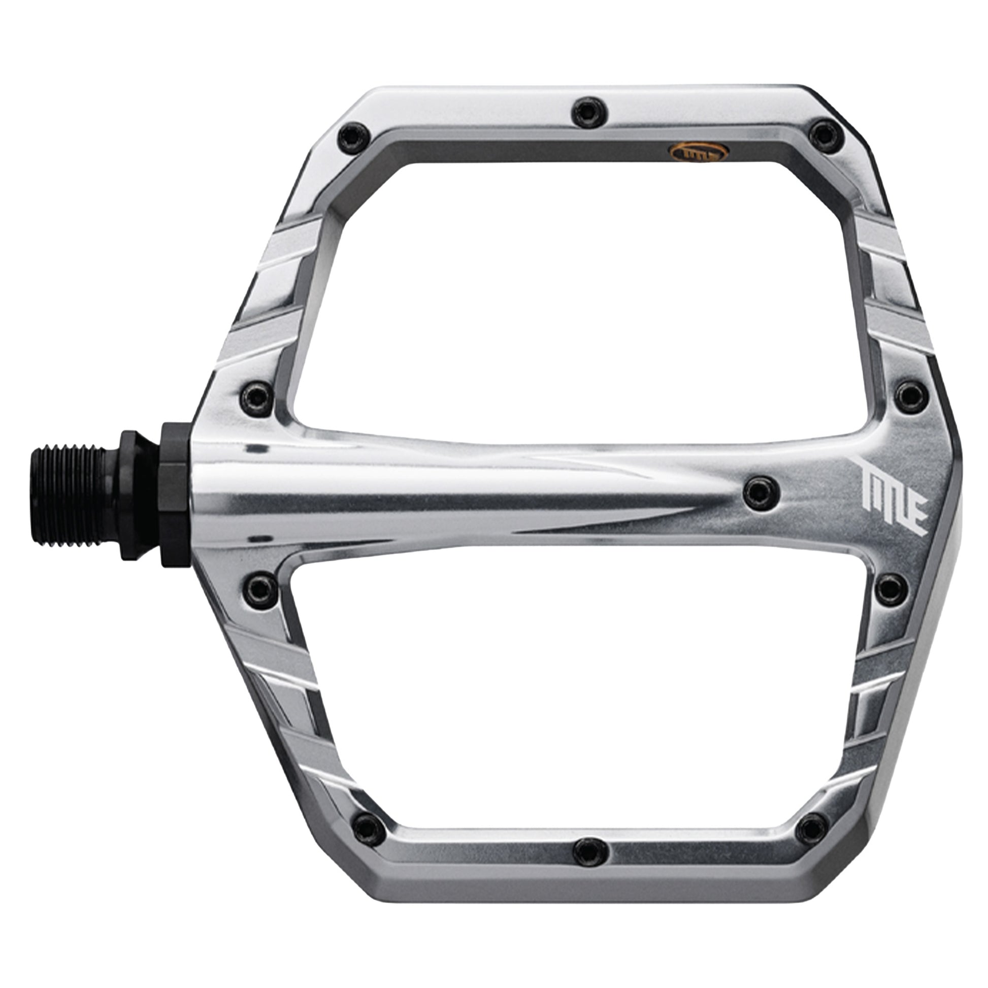 Title Connect Flat Pedals - Standard - Chrome - Image 1