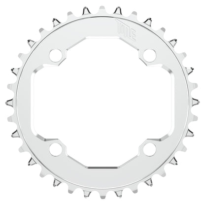 Title CR1 104BCD Chainring - Four Bolt - 104 BCD - Standard Crank Chainline - Round - 36T - 9-12 Speed - Alloy - Chrome - Image 1