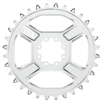 Title CR1 8 Bolt Chainring - Direct Mount - Shimano - 3mm Boost - Round - 32T - 12 Speed - Alloy - Chrome - Image 1