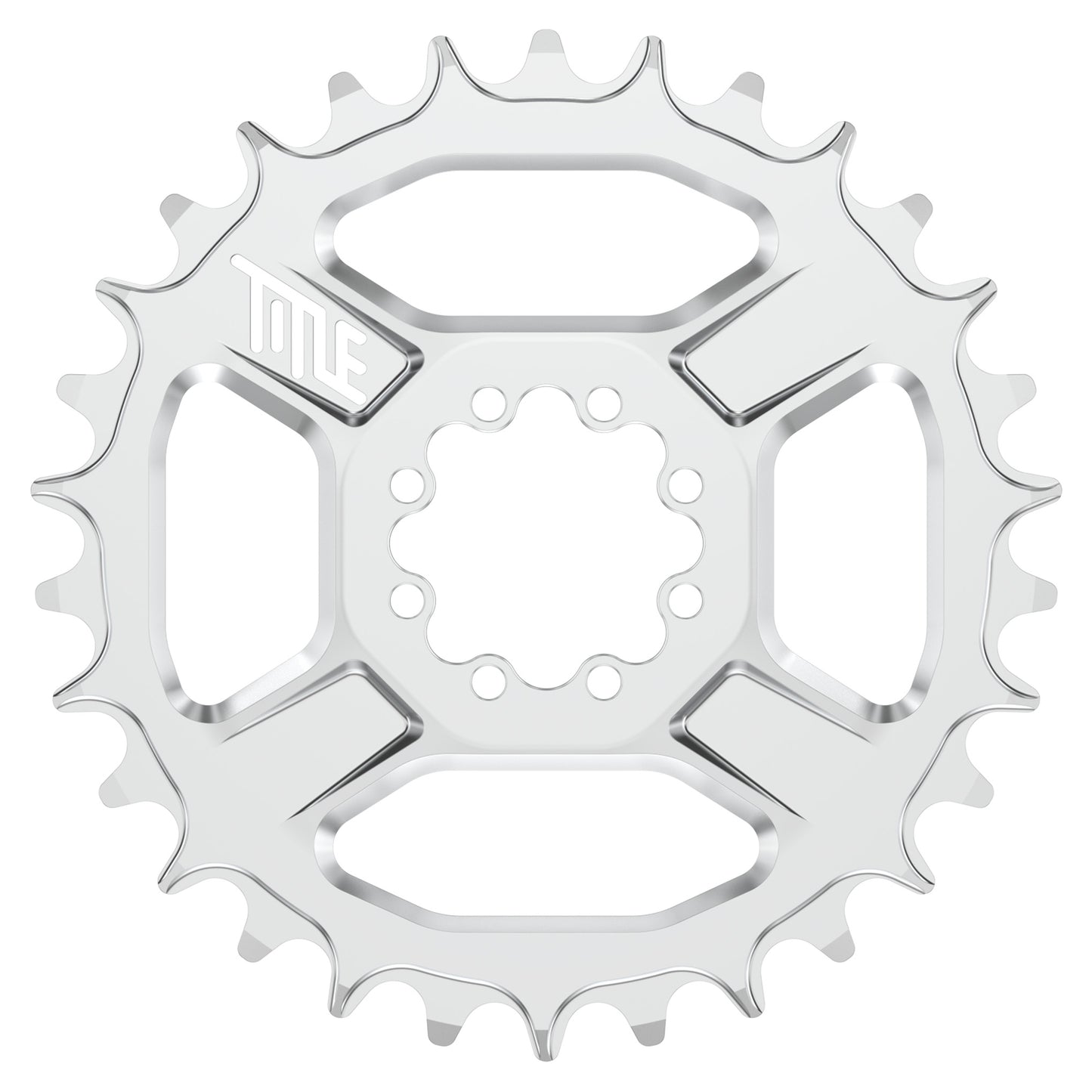 Title CR1 8 Bolt Chainring - Direct Mount - SRAM - 3mm Boost - Round - 30T - 9-12 Speed - Alloy - Chrome - Image 1