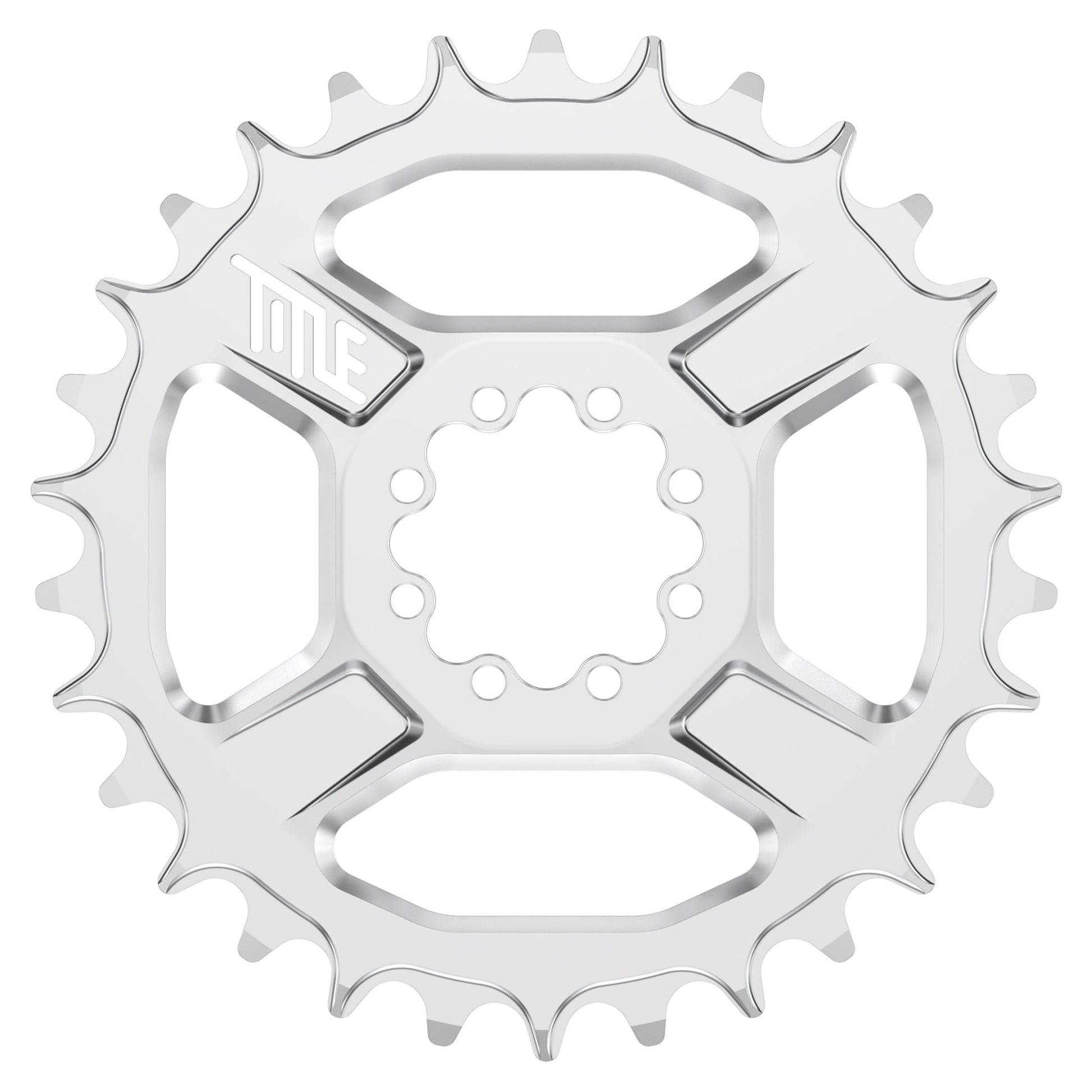 Title CR1 8 Bolt Chainring - Direct Mount - SRAM - 3mm Boost - Round - 30T - 9-12 Speed - Alloy - Chrome - Image 1