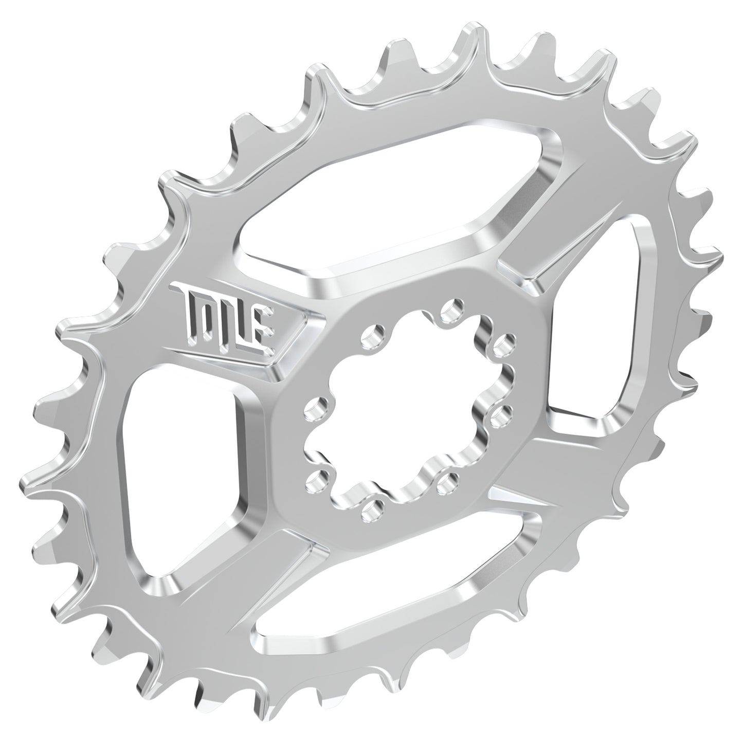Title CR1 8 Bolt Chainring - Direct Mount - SRAM - 3mm Boost - Round - 30T - 9-12 Speed - Alloy - Chrome - Image 2