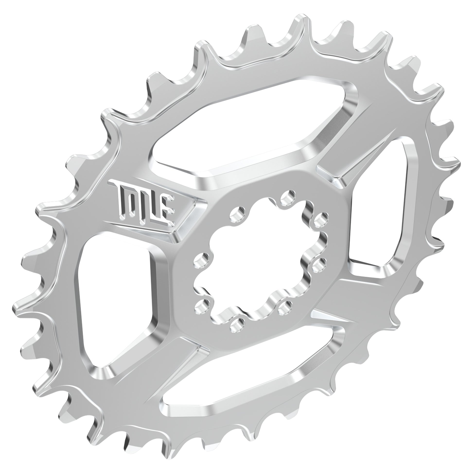Title CR1 8 Bolt Chainring - Direct Mount - SRAM - 3mm Boost - Round - 30T - 9-12 Speed - Alloy - Chrome - Image 2