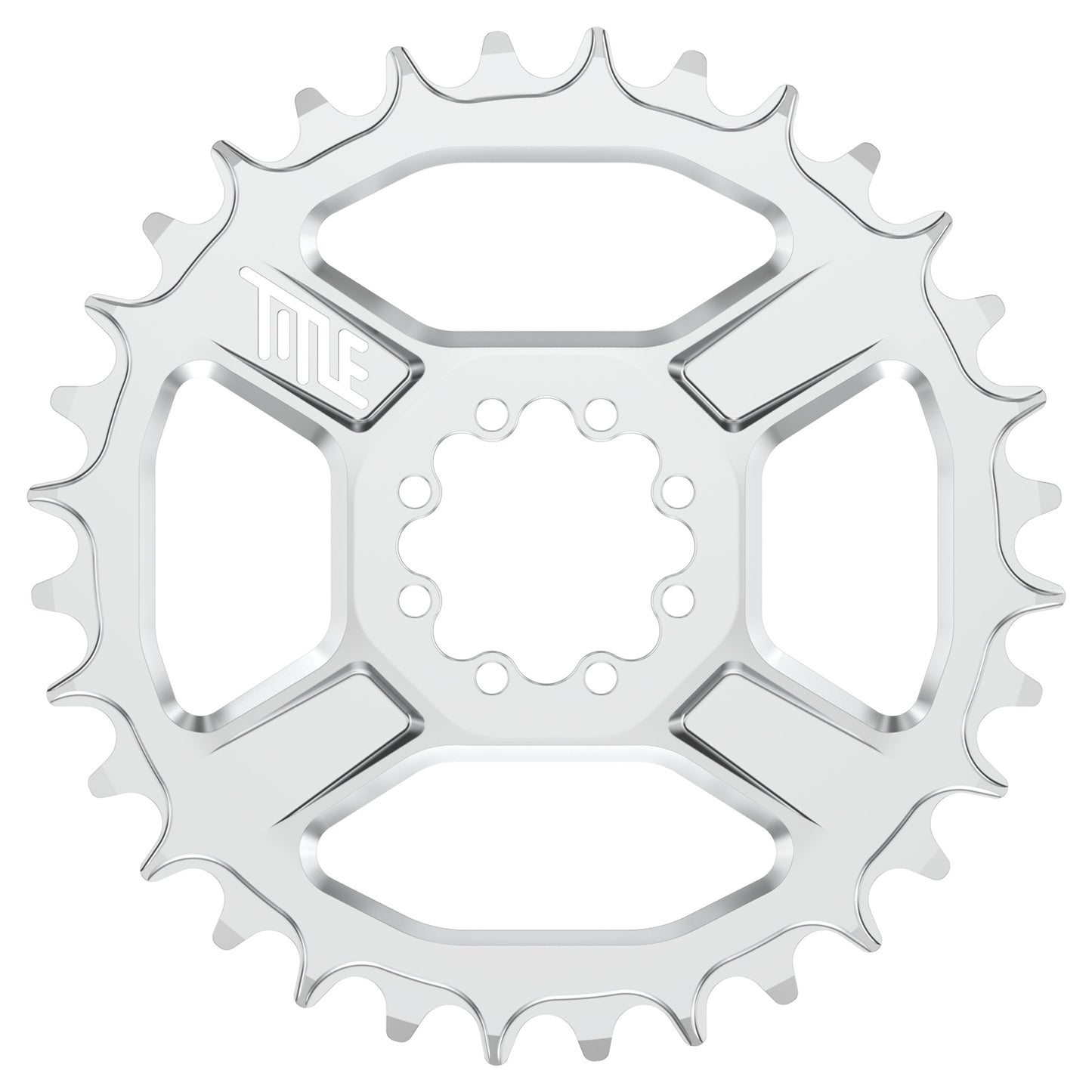 Title CR1 8 Bolt Chainring - Direct Mount - SRAM - 3mm Boost - Round - 32T - 9-12 Speed - Alloy - Chrome - Image 1