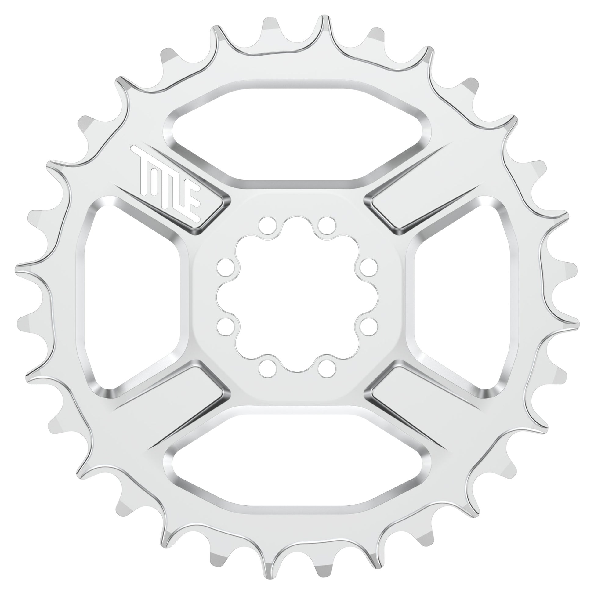 Title CR1 8 Bolt Chainring - Direct Mount - SRAM - 3mm Boost - Round - 32T - 9-12 Speed - Alloy - Chrome - Image 1