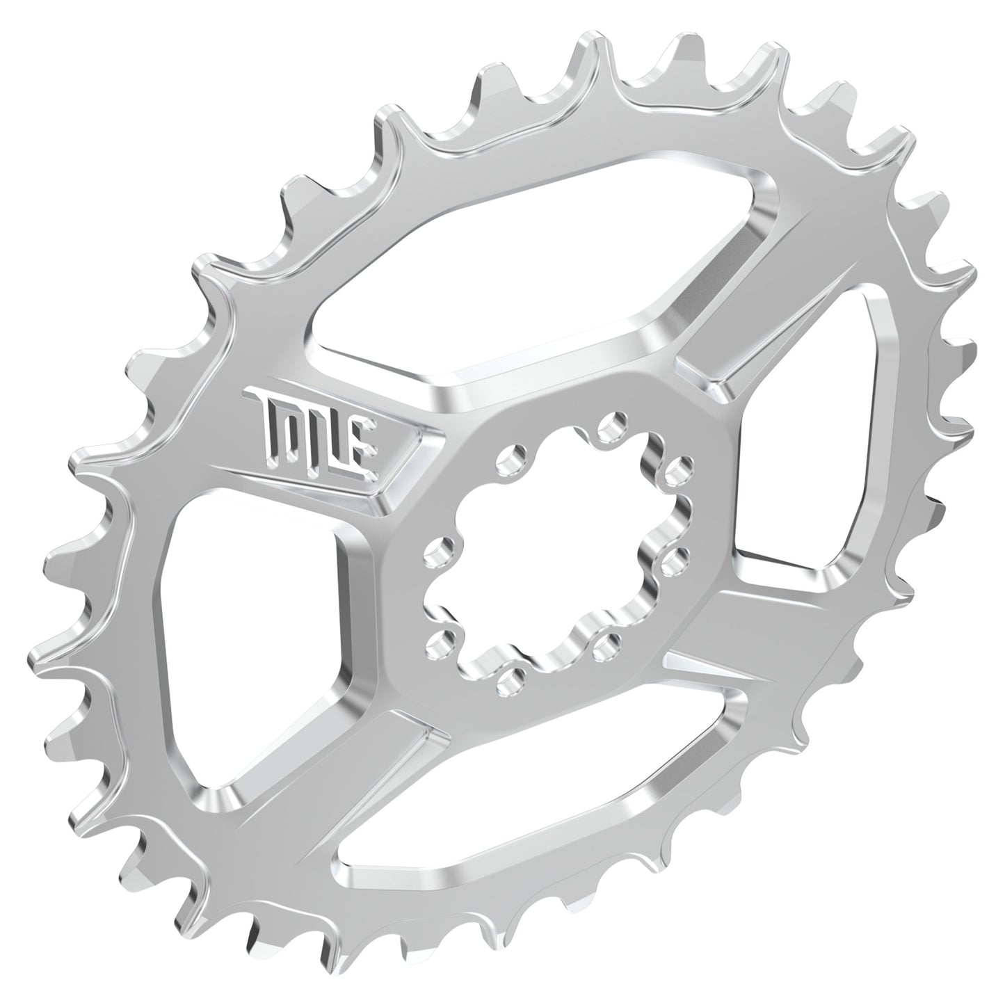 Title CR1 8 Bolt Chainring - Direct Mount - SRAM - 3mm Boost - Round - 32T - 9-12 Speed - Alloy - Chrome - Image 2