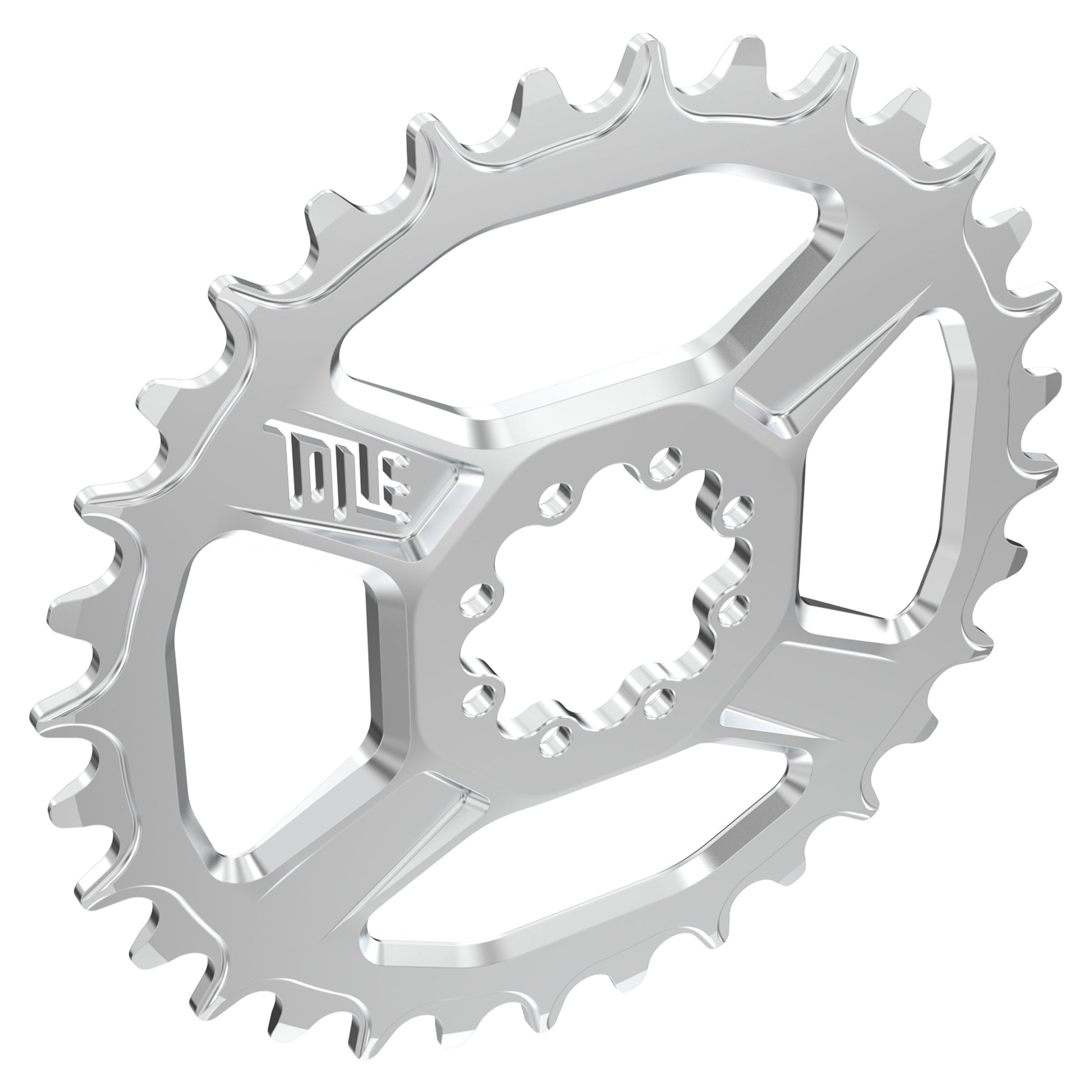 Title CR1 8 Bolt Chainring - Direct Mount - SRAM - 3mm Boost - Round - 32T - 9-12 Speed - Alloy - Chrome - Image 2