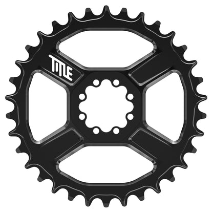 Title CR1 8 Bolt Chainring - Direct Mount - SRAM - 3mm Boost - Round - 34T - 9-12 Speed - Alloy - Black - Image 1