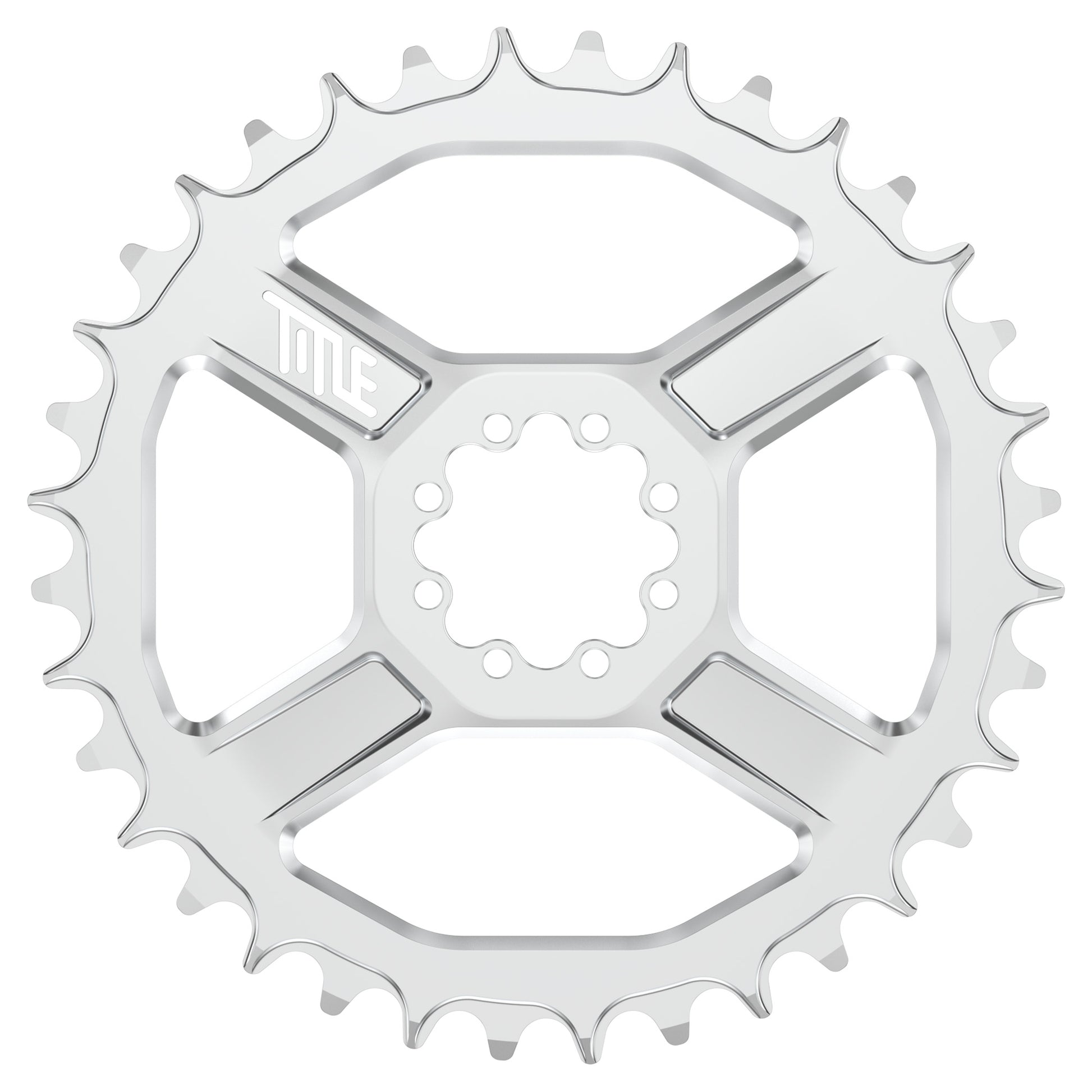 Title CR1 8 Bolt Chainring - Direct Mount - SRAM - 6mm Non Boost - Round - 36T - 9-12 Speed - Alloy - Chrome - Image 1