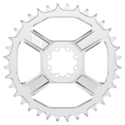 Title CR1 8 Bolt Chainring - Direct Mount - SRAM - 6mm Non Boost - Round - 36T - 9-12 Speed - Alloy - Chrome - Image 1