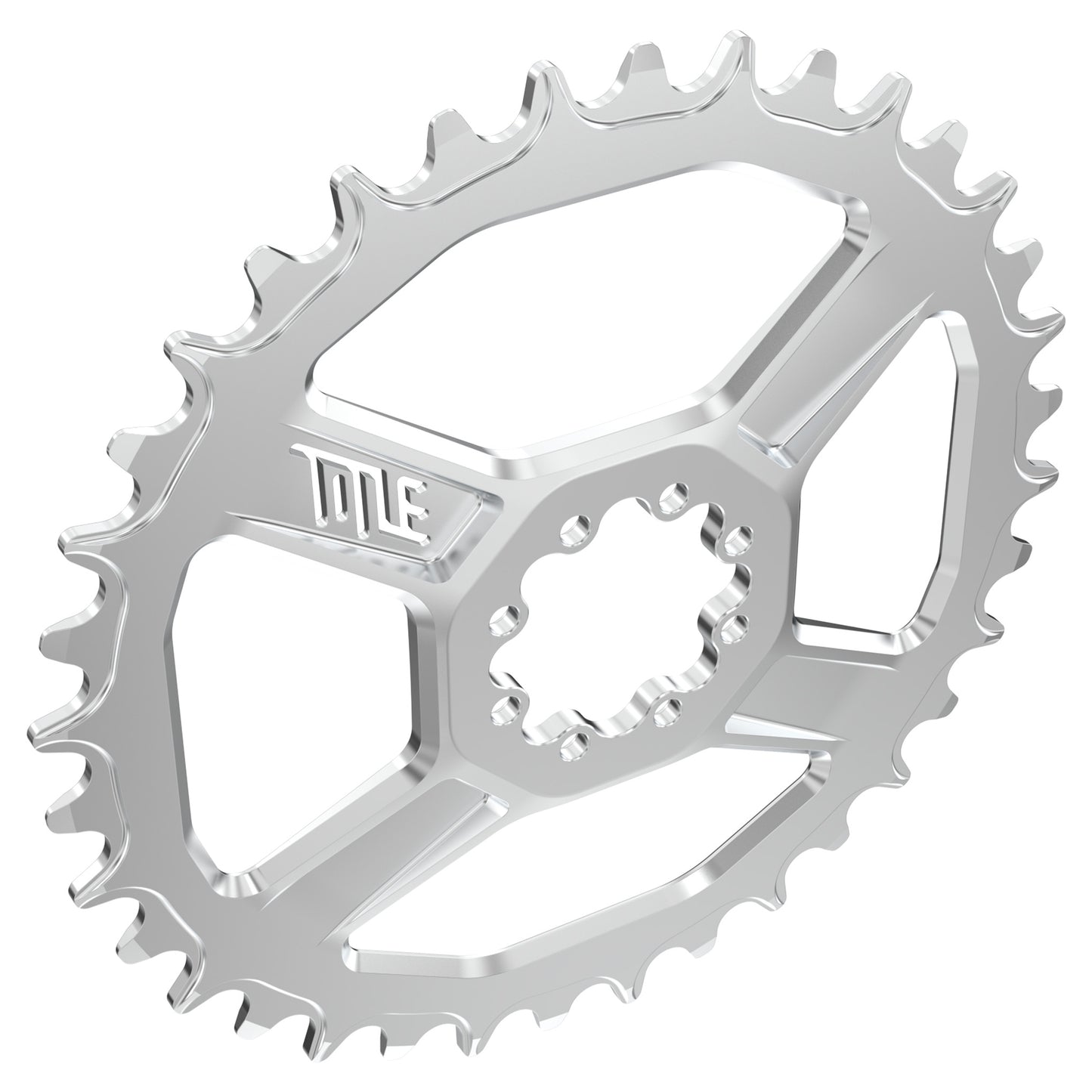 Title CR1 8 Bolt Chainring - Direct Mount - SRAM - 6mm Non Boost - Round - 36T - 9-12 Speed - Alloy - Chrome - Image 2
