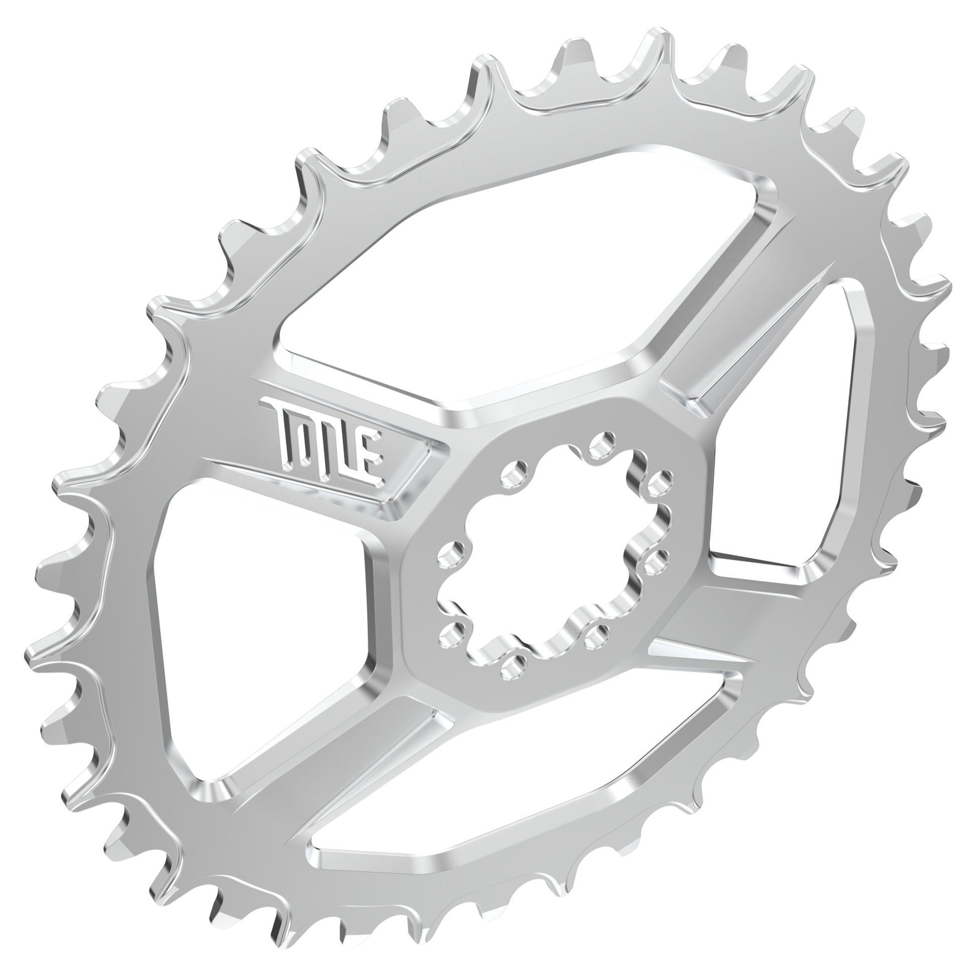 Title CR1 8 Bolt Chainring - Direct Mount - SRAM - 6mm Non Boost - Round - 36T - 9-12 Speed - Alloy - Chrome - Image 2