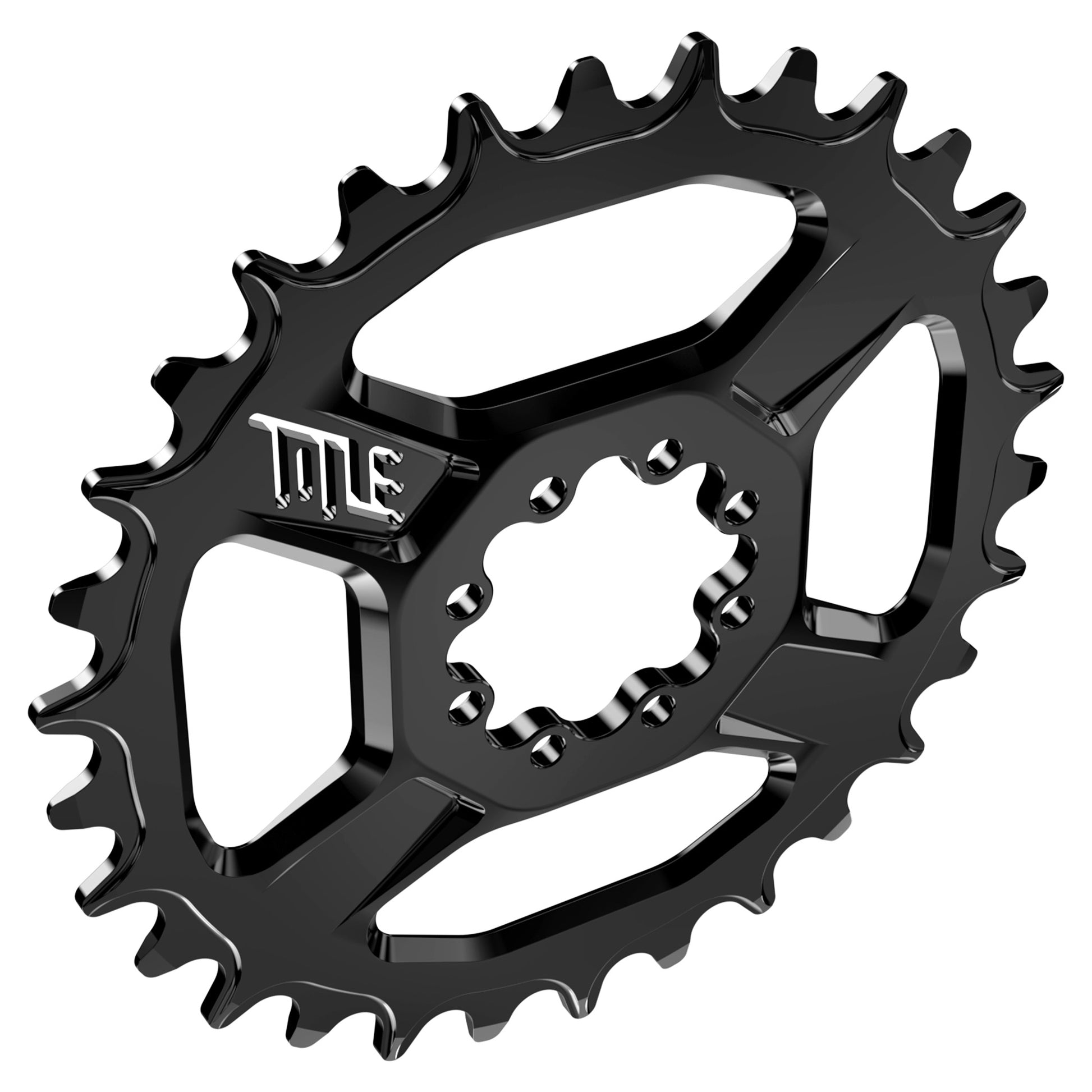 Title CR1 8 Bolt T-Type Chainring - Direct Mount - SRAM - 3mm Boost - Round - 30T - 12 Speed - Alloy - Black - Image 2