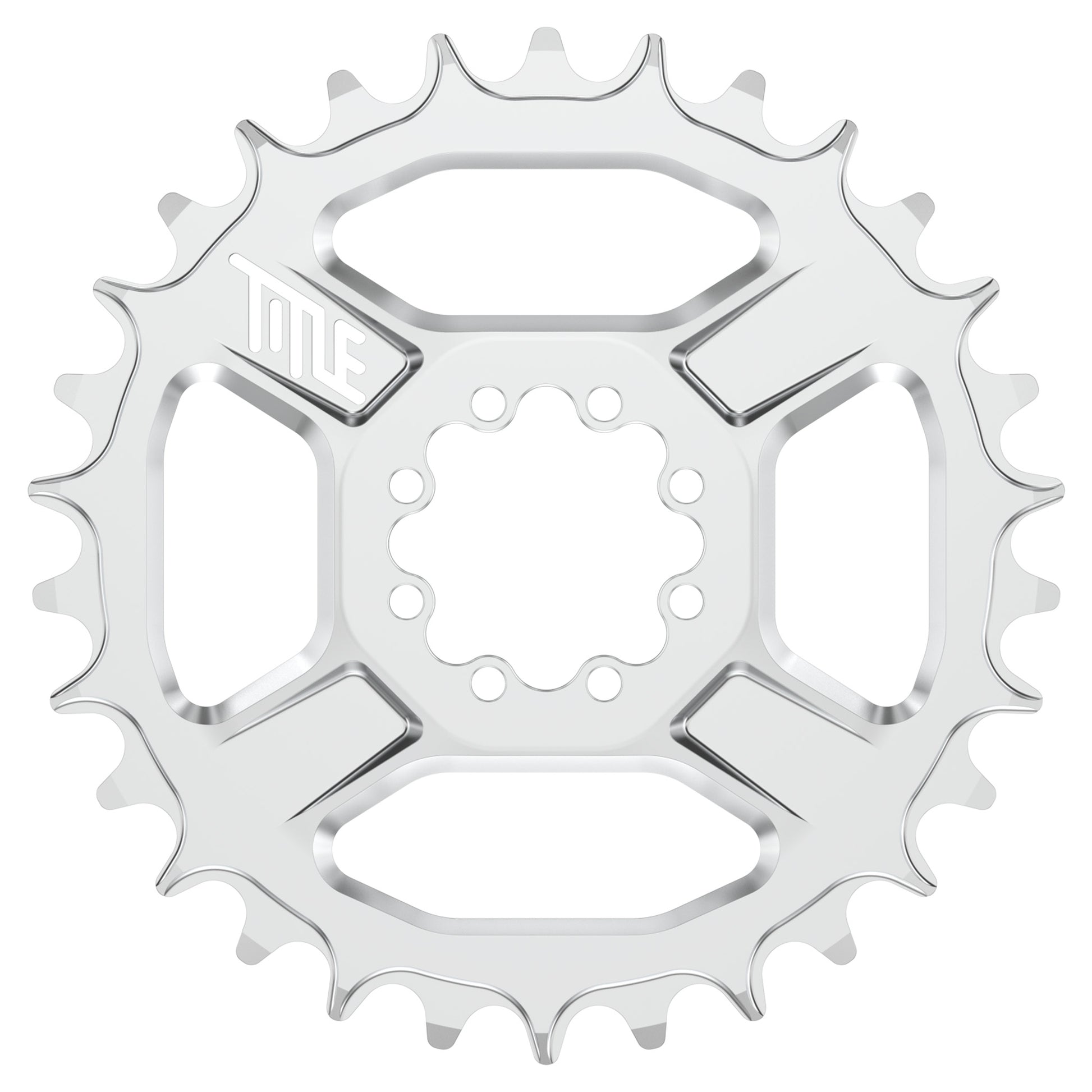 Title CR1 8 Bolt T-Type Chainring - Direct Mount - SRAM - 3mm Boost - Round - 30T - 12 Speed - Alloy - Chrome - Image 1