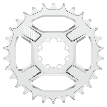 Title CR1 8 Bolt T-Type Chainring - Direct Mount - SRAM - 3mm Boost - Round - 30T - 12 Speed - Alloy - Chrome - Image 1