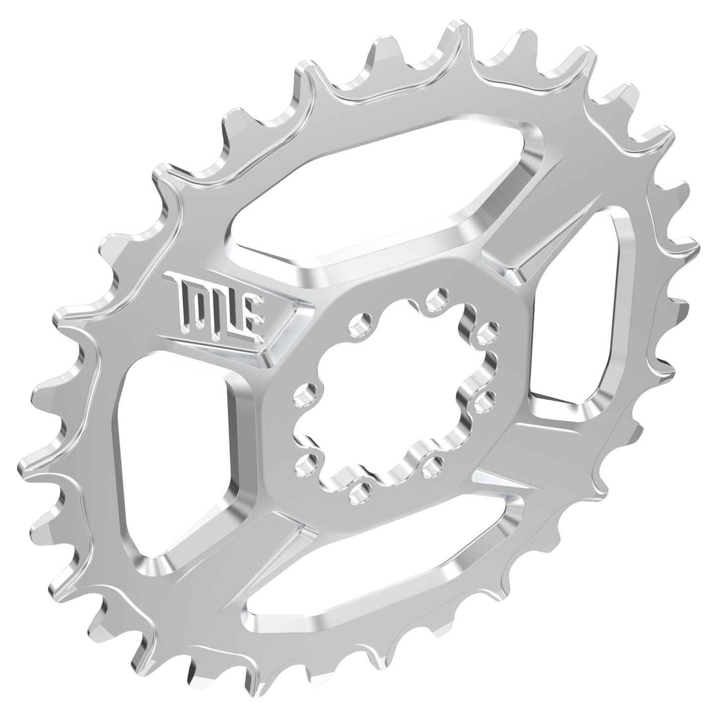 Title CR1 8 Bolt T-Type Chainring - Direct Mount - SRAM - 3mm Boost - Round - 30T - 12 Speed - Alloy - Chrome - Image 2