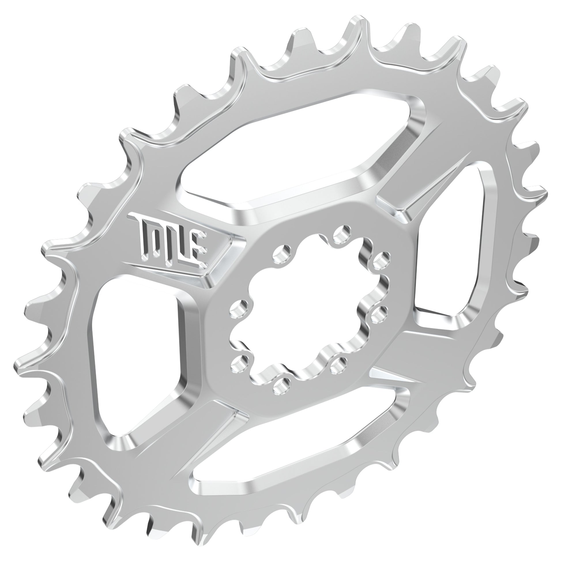 Title CR1 8 Bolt T-Type Chainring - Direct Mount - SRAM - 3mm Boost - Round - 30T - 12 Speed - Alloy - Chrome - Image 2
