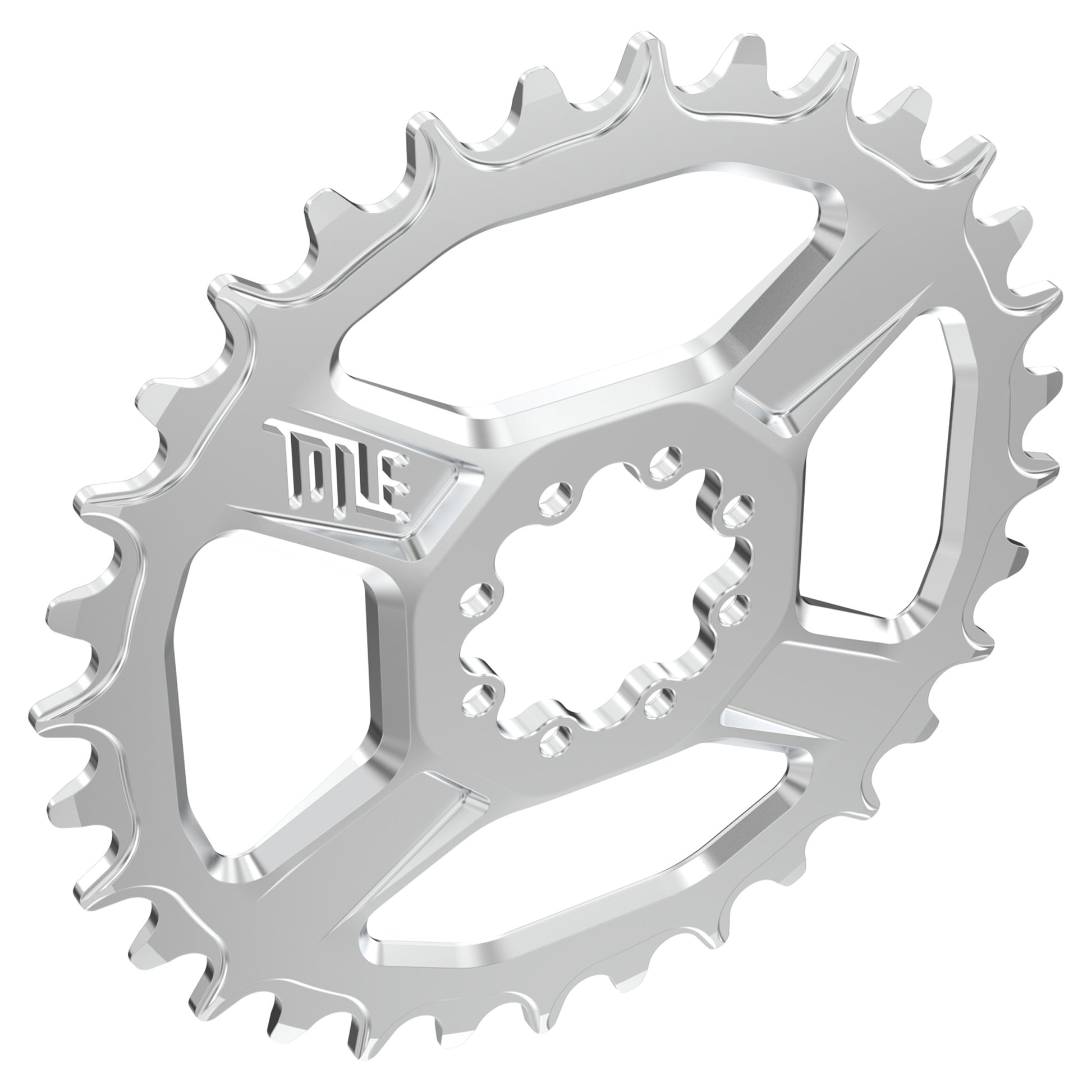 Title CR1 8 Bolt T-Type Chainring - Direct Mount - SRAM - 3mm Boost - Round - 32T - 12 Speed - Alloy - Chrome - Image 2