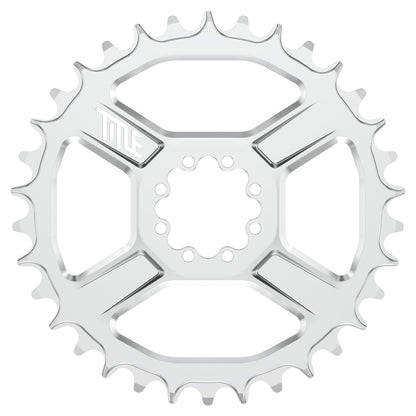 Title CR1 8 Bolt T-Type Chainring - Direct Mount - SRAM - 3mm Boost - Round - 34T - 12 Speed - Alloy - Chrome - Image 1