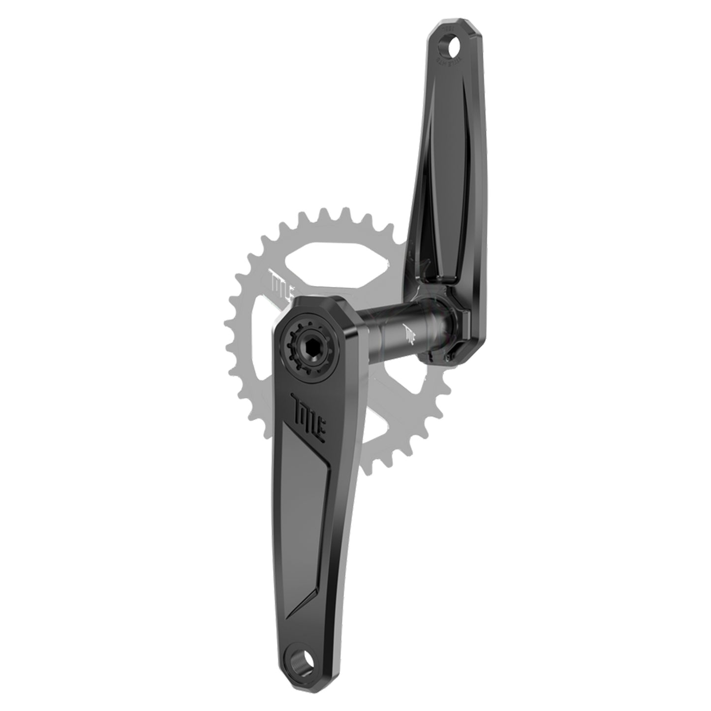 Title CR1 Crankset - 68-73mm and BB86-92 - 28.99mm DUB - SRAM Direct Mount - 155mm - Black - Spindle - 136mm For Dub BB (Enduro / Boost) - Image 2