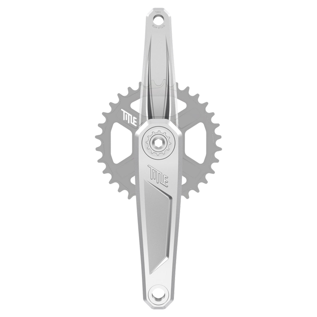 Title CR1 Crankset - 68-73mm and BB86-92 - 28.99mm DUB - SRAM Direct Mount - 155mm - Chrome - Spindle - 130mm For Dub BB (DJ / Non Boost) - Image 1