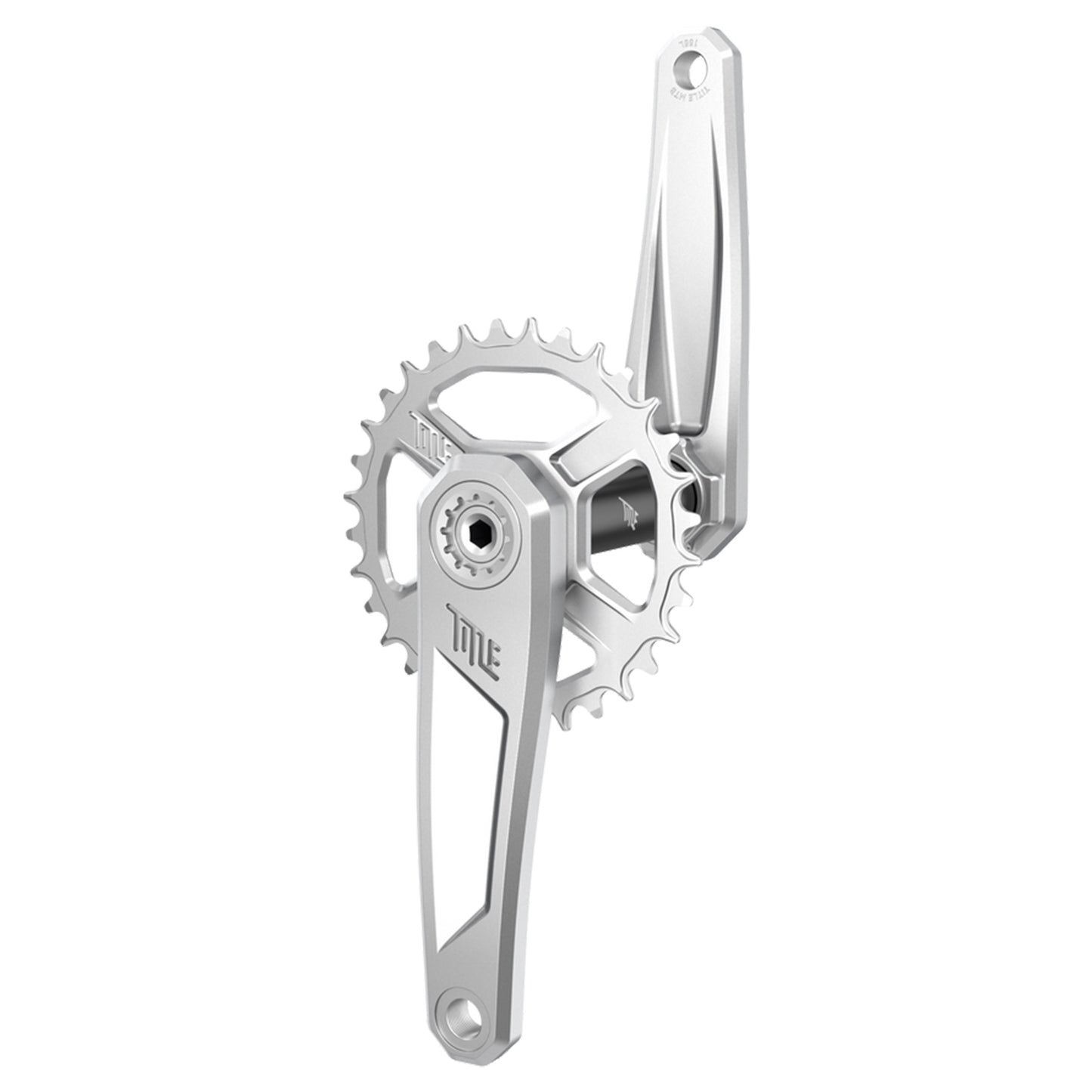 Title CR1 Crankset - 68-73mm and BB86-92 - 28.99mm DUB - SRAM Direct Mount - 155mm - Chrome - Spindle - 130mm For Dub BB (DJ / Non Boost) - Image 3