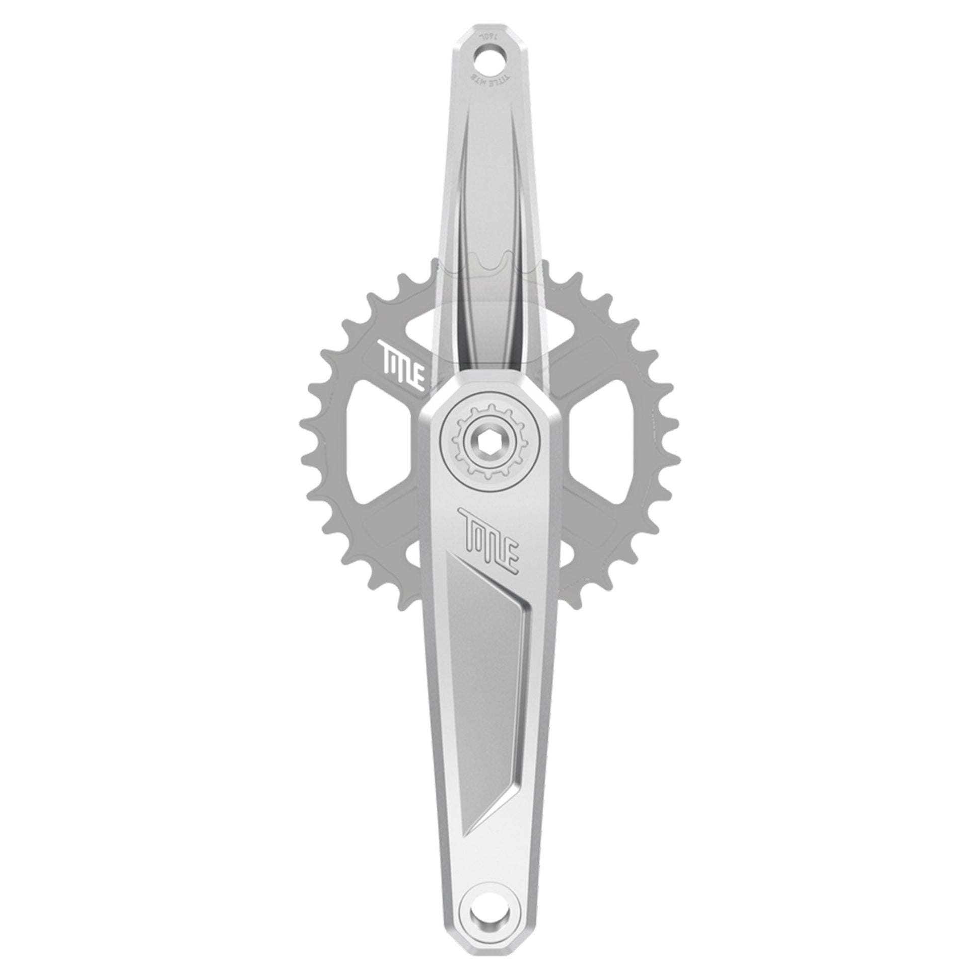 Title CR1 Crankset - 68-73mm and BB86-92 - 28.99mm DUB - SRAM Direct Mount - 160mm - Chrome - Spindle - 145mm For Dub BB (DH) - Image 1