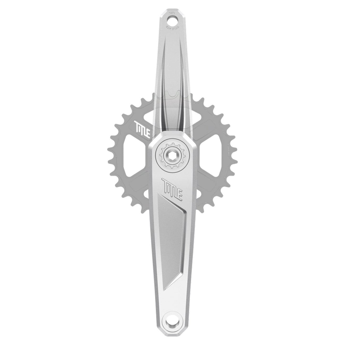Title CR1 Crankset - 68-73mm and BB86-92 - 28.99mm DUB - SRAM Direct Mount - 165mm - Chrome - Spindle - 130mm For Dub BB (DJ / Non Boost) - Image 1