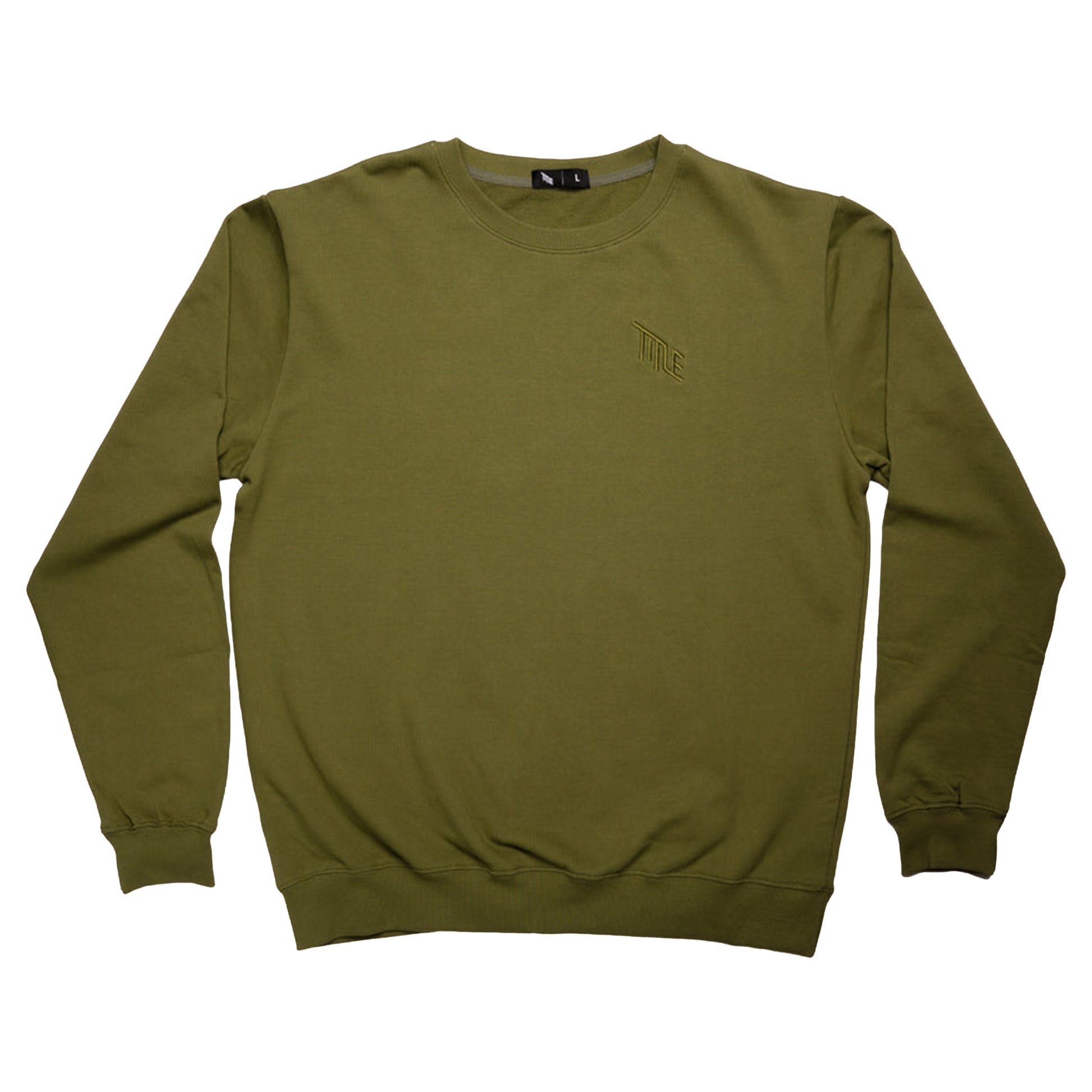 Title Crewneck Sweater - M - Olive Green - Image 1