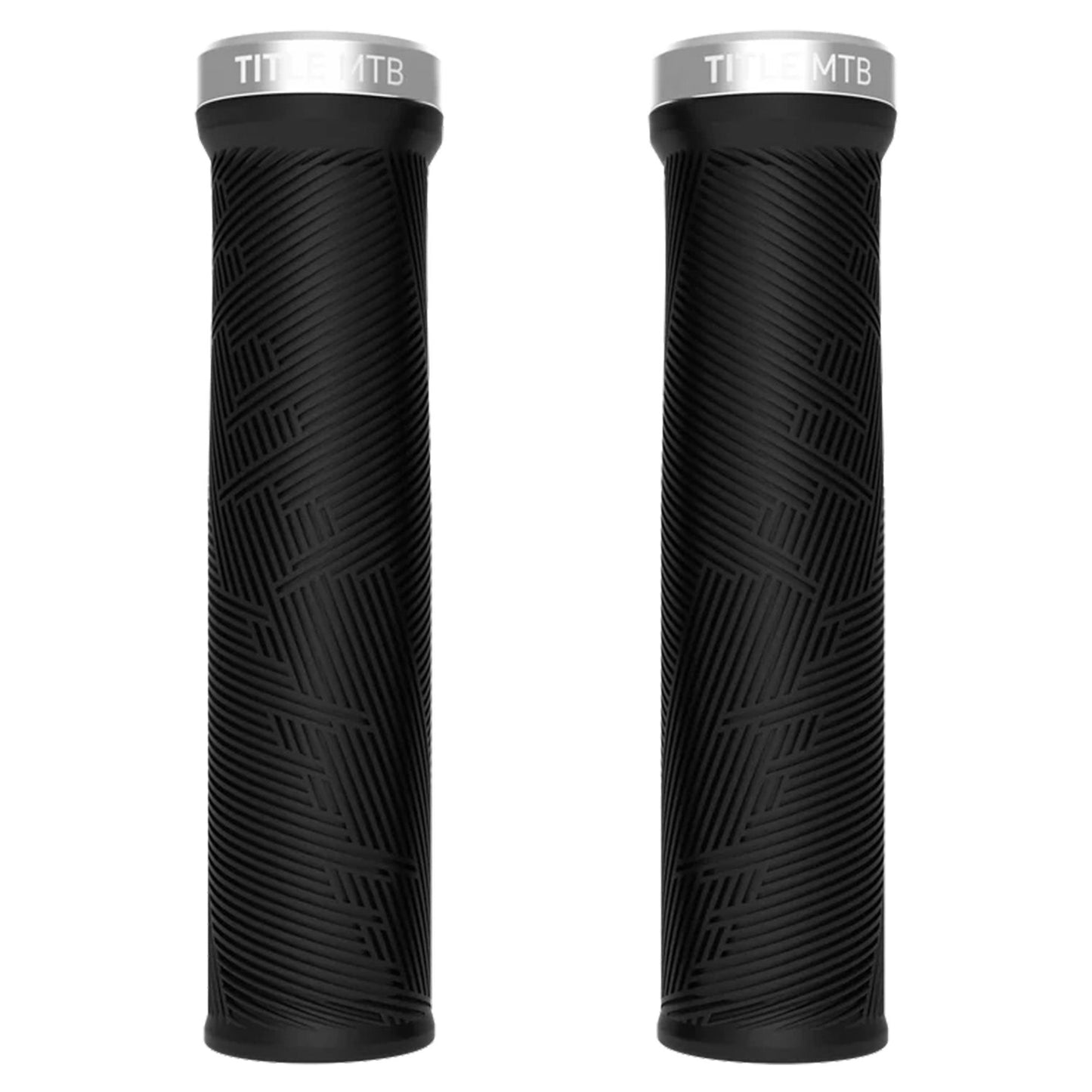 Title Form Lock-On Grips - Black with Chrome Clamp - Single Lock On Grips - Regular - Image 1