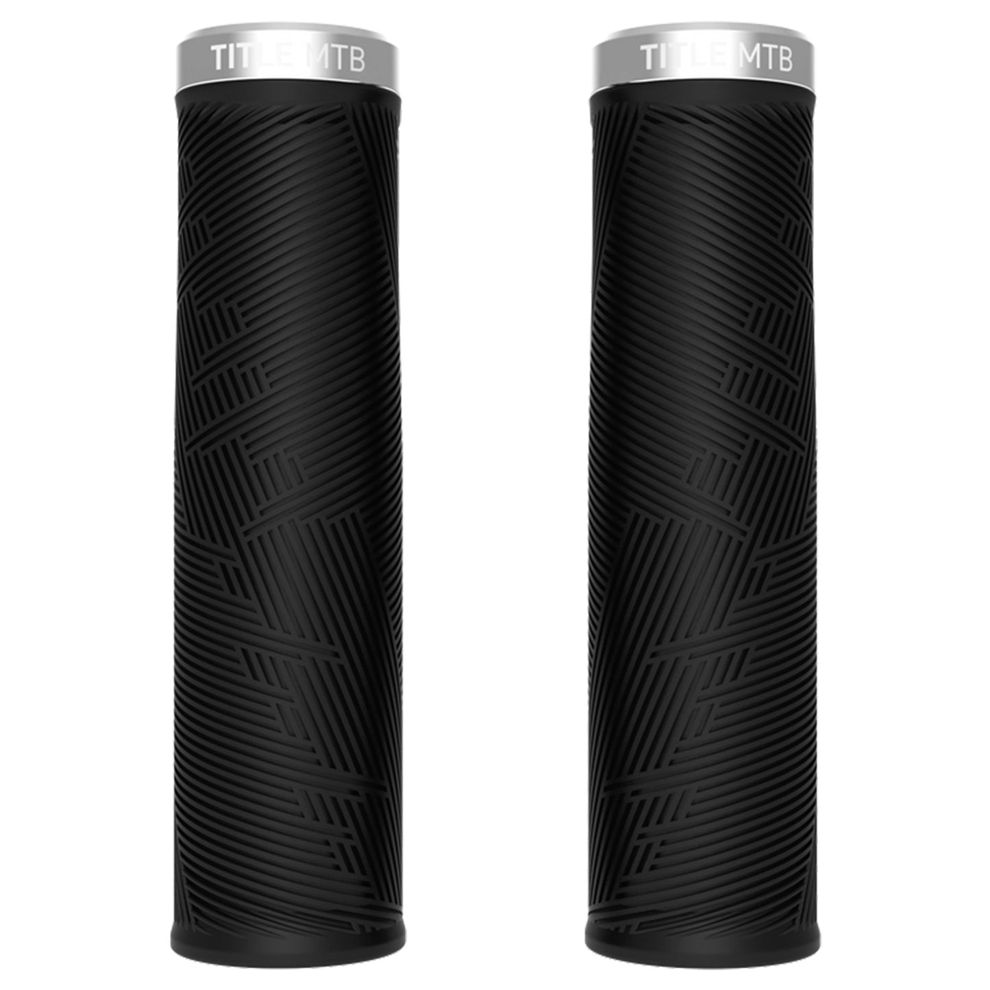 Title Form Lock-On Grips - Black with Chrome Clamp - Single Lock On Grips - XL - Image 1