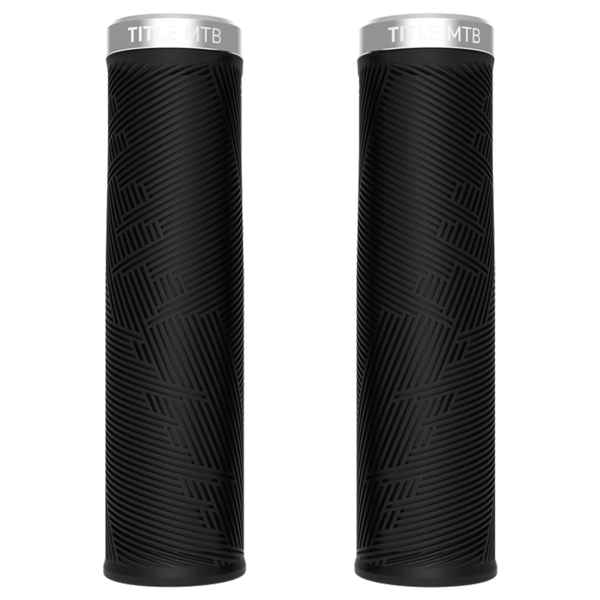 Title Form Lock-On Grips - Black with Chrome Clamp - Single Lock On Grips - XL - Image 1