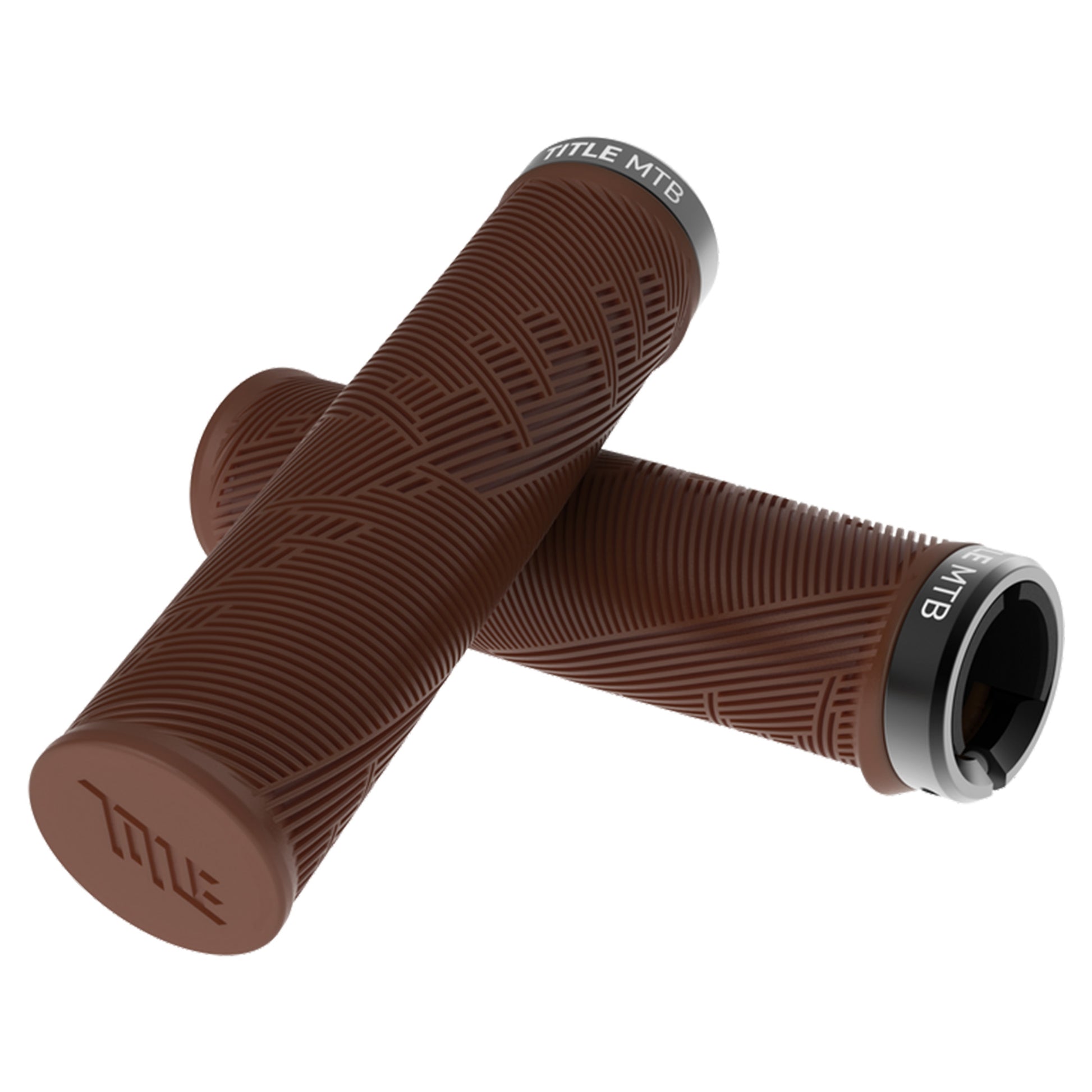 Title Form Lock-On Grips - Dark Brown - Single Lock On Grips - XL - Image 2