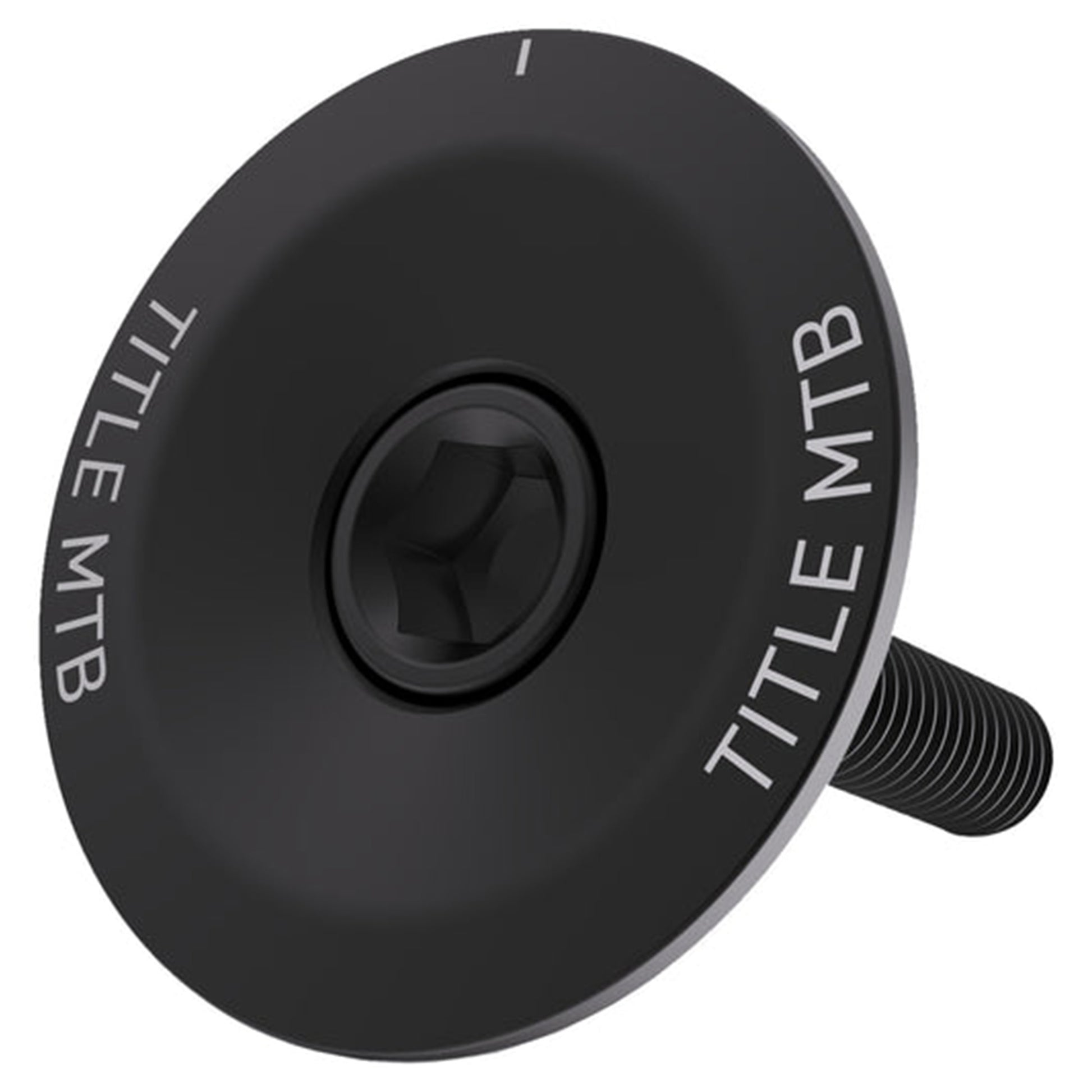 Title Headset Top Cap and Bolt - Black - Black - Image 1
