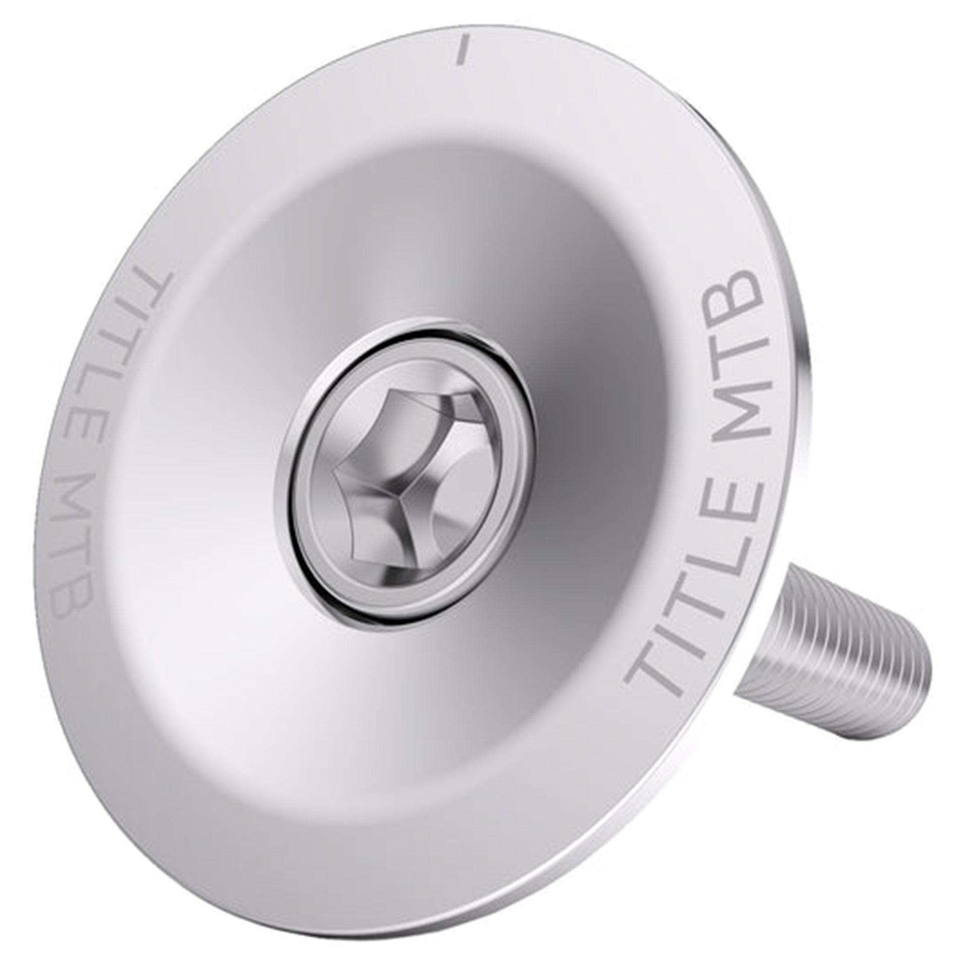 Title Headset Top Cap and Bolt - Chrome - Chrome - Image 1